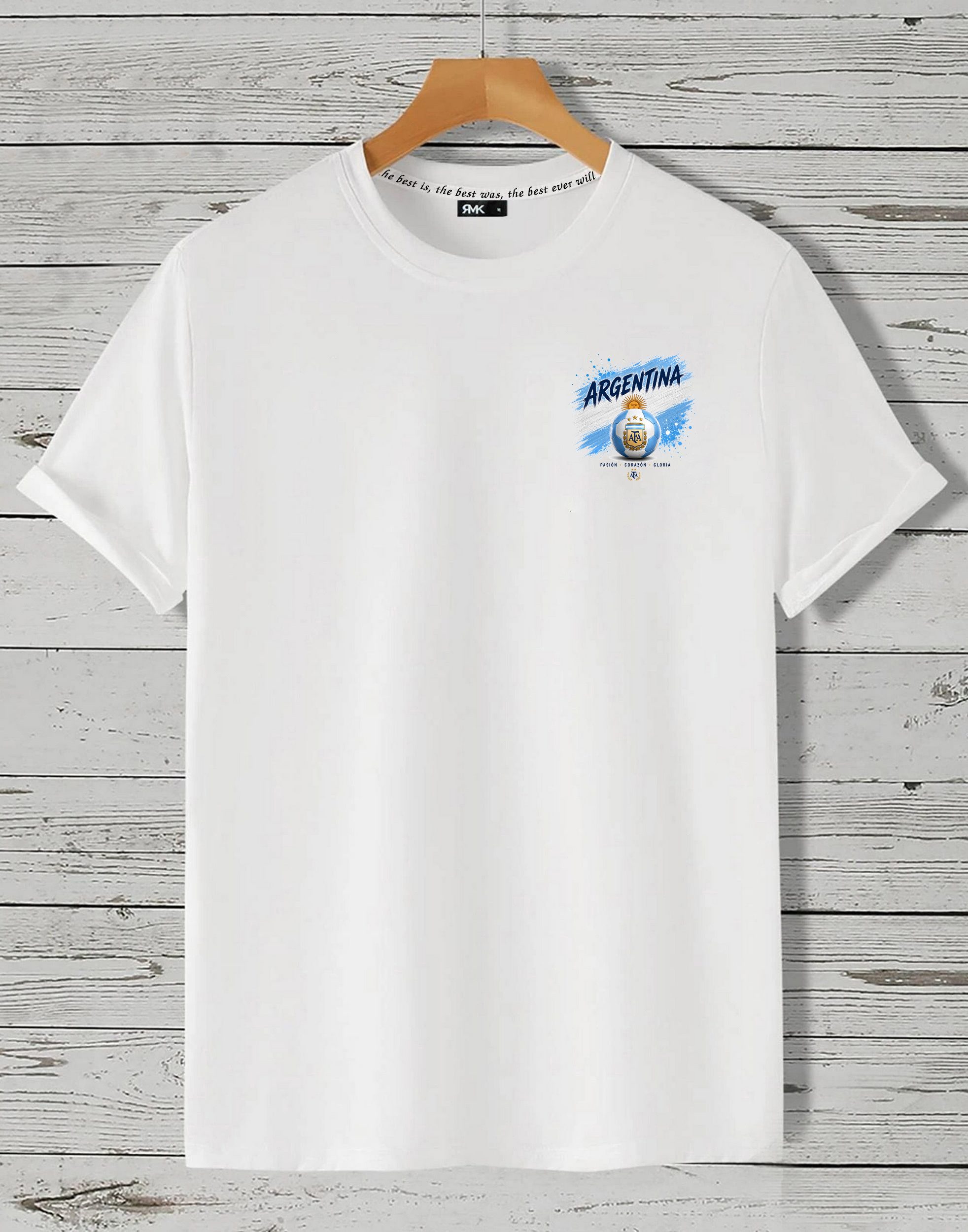 RMK T-Shirt Herren Shirt Fußball WM Argentina 100% Baumwolle
