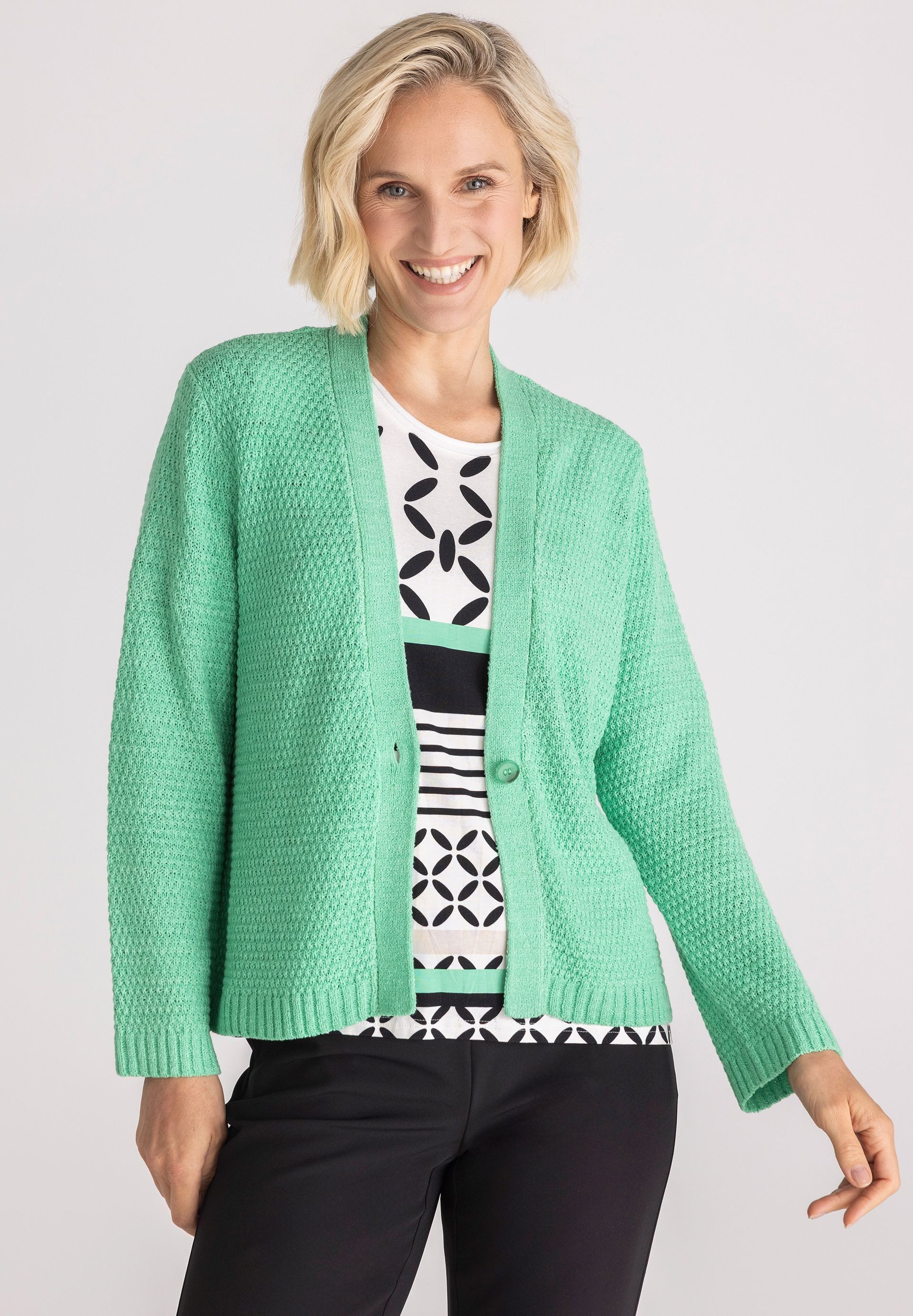 FRANK WALDER Cardigan mit Strukturmuster