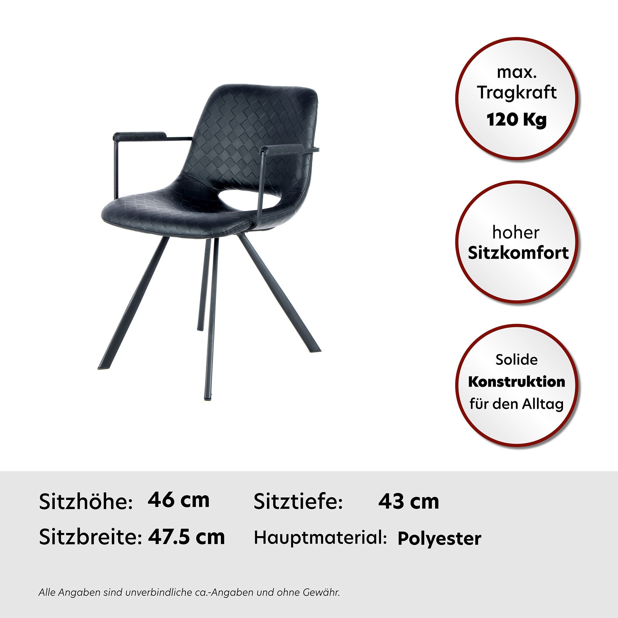 Kayoom Stuhl Josephine 625 2er-Set, pflegeleicht (Set, 2 St), pflegeleicht