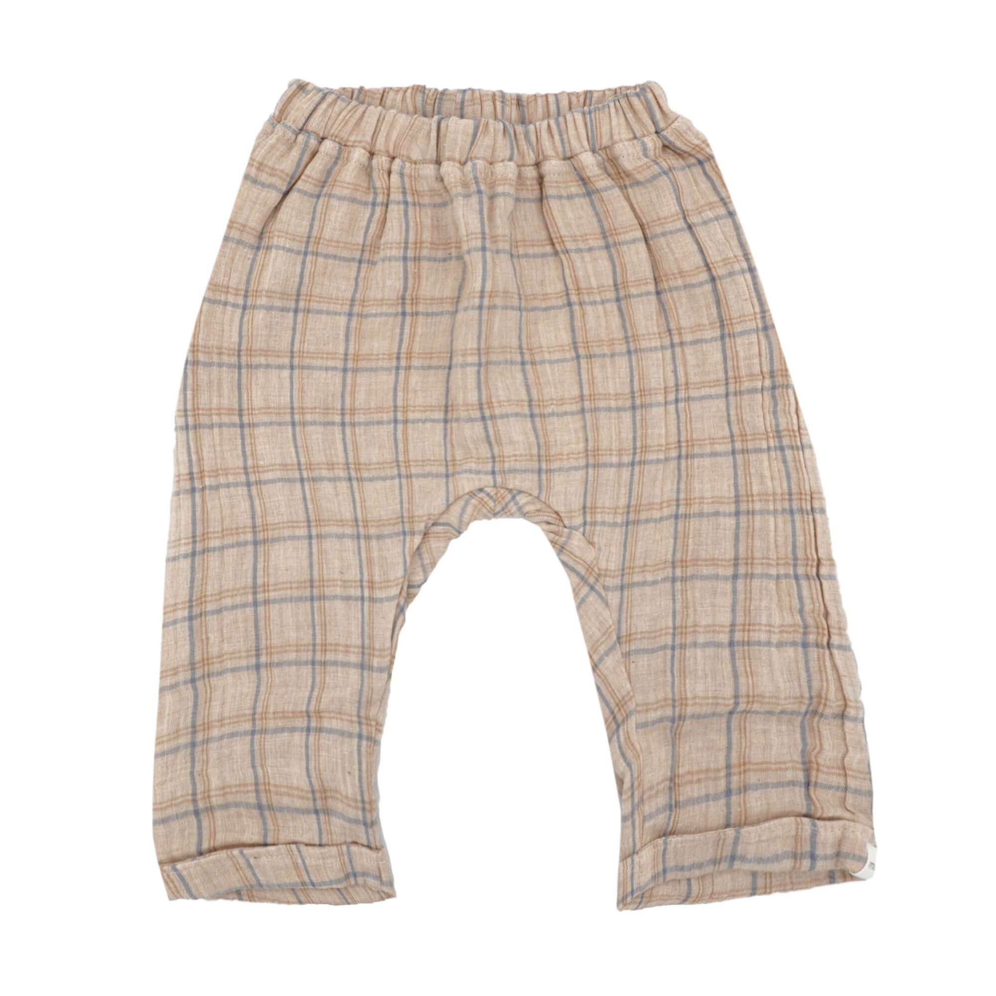 MAXIMO Stoffhose GOTS BABY-Krempelhose Musselin, doppellagig (1-tlg) Musselin