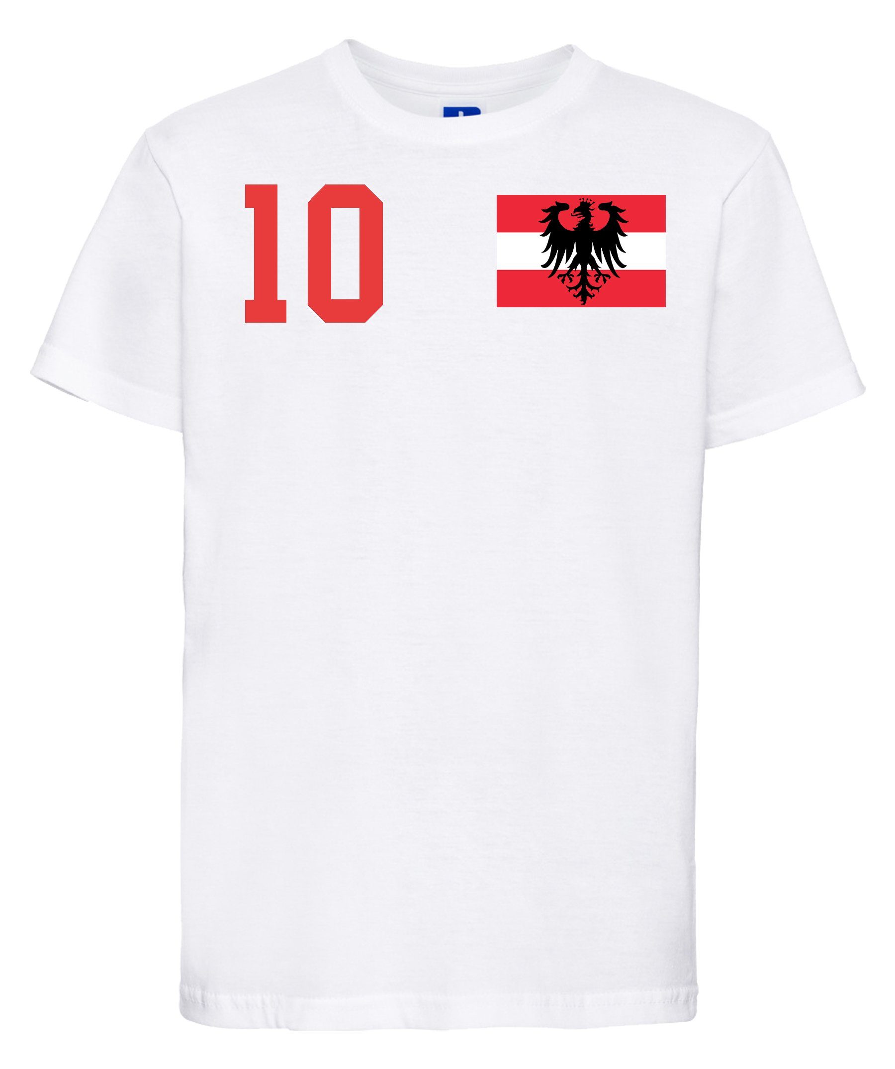 Kinder Kids (Gr. 92 -146) Youth Designz T-Shirt Österreich Kinder T-Shirt im Fußball Trikot Look mit trendigem Motiv