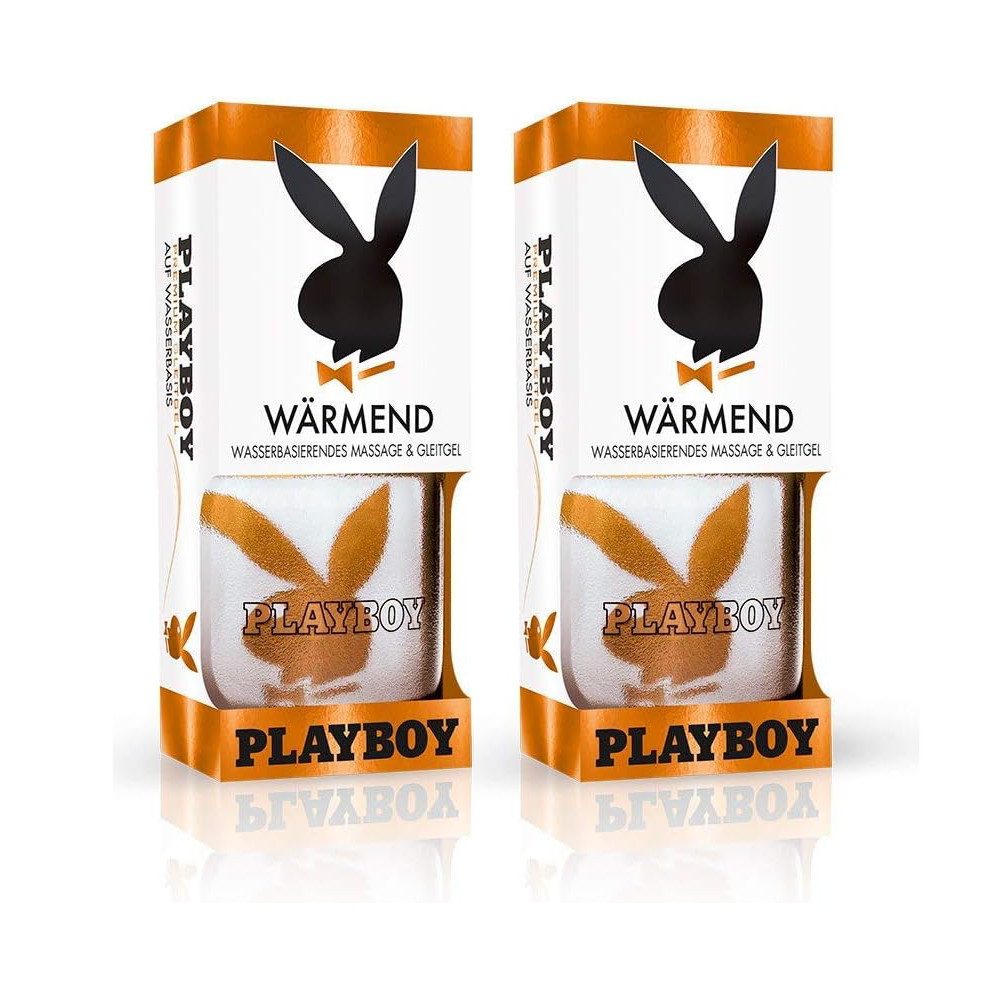 PLAYBOY Gleitgel Premium Gleitgel auf Wasserbasis, Massage- & Erotik WÄRMEND 88,7 ml, 2-tlg.