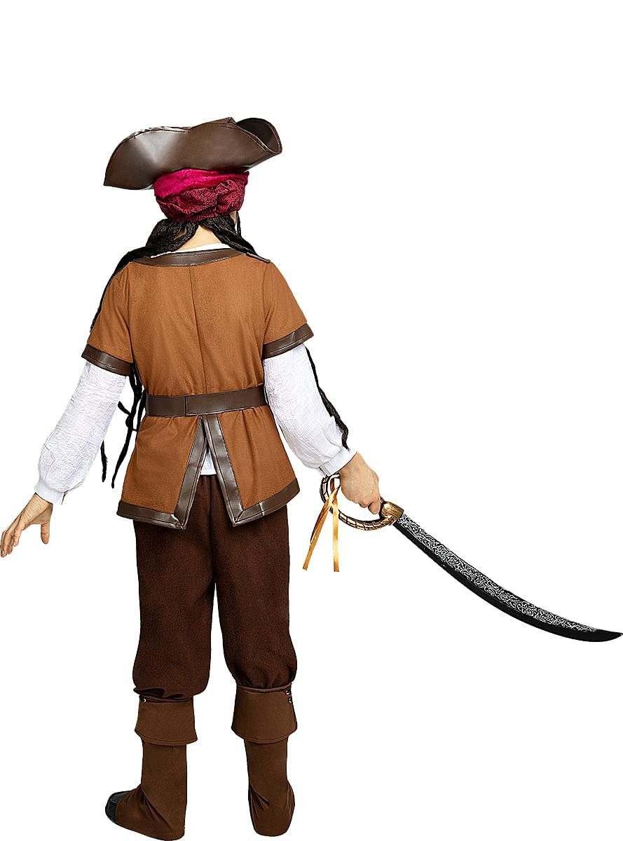 Funidelia Piraten-Kostüm Karibikpirat - Karneval Faschingskostüm Kinder, Captain Jack-Kostüm - inspiriert von den Filmen