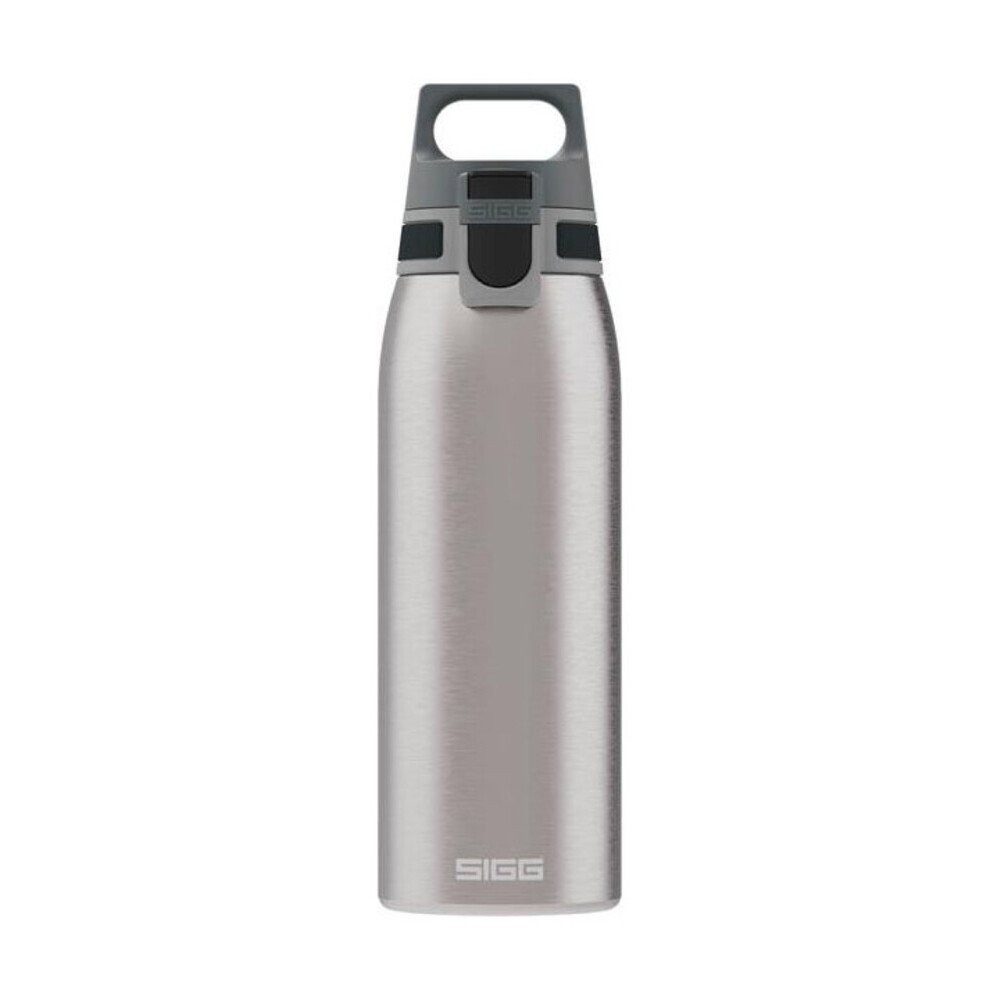 Sigg Trinkflasche Trinkflasche 1,0 l Shield One Brushed, Trinkflasche, Ø8cm, Edelstahl 18/8, silber