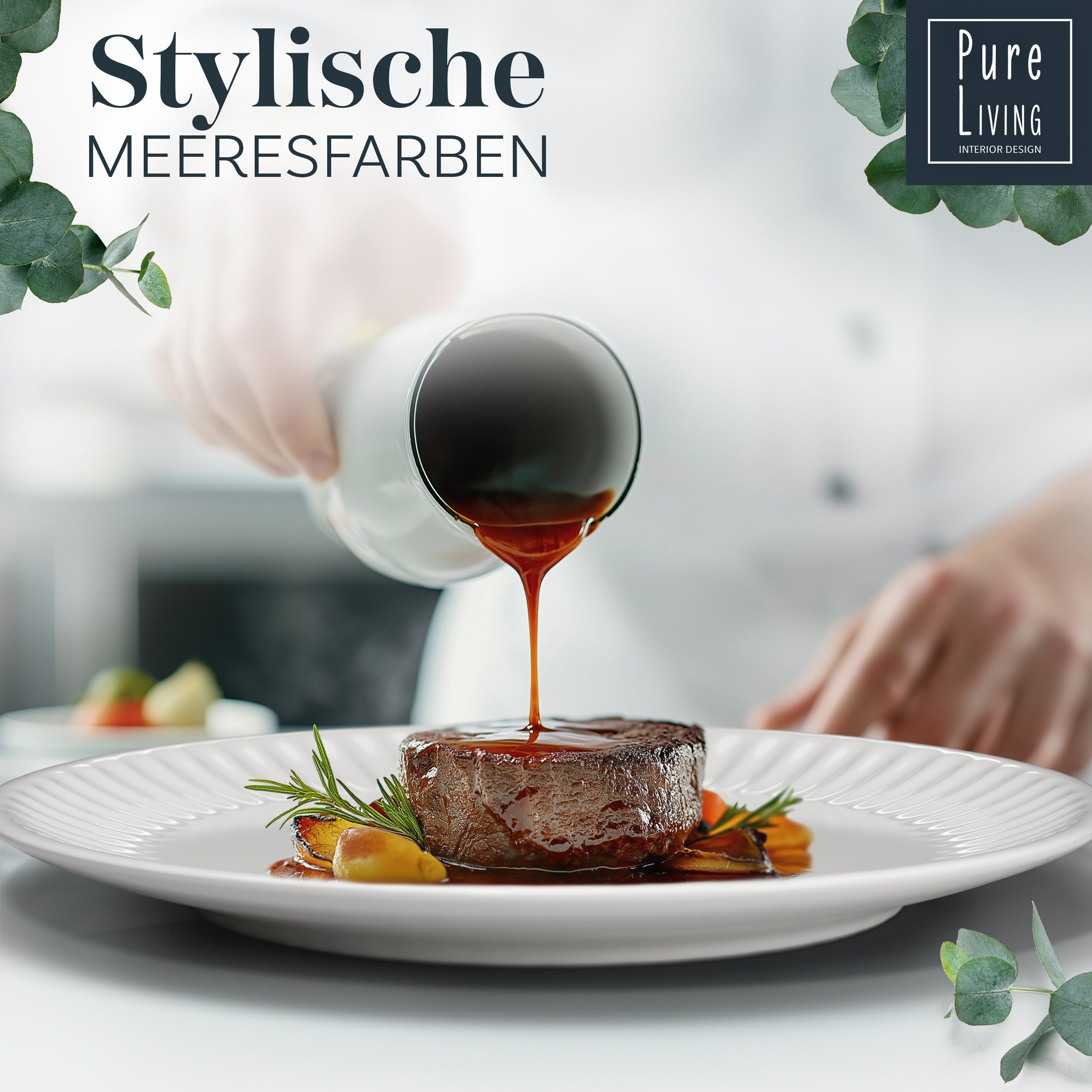 PURE LIVING INTERIOR DESIGN Geschirr-Set Hygge aus Steingut, 48-tlg., für 12 Personen, Hellgrau (48-tlg), 12 Personen, Steingut – Bild 5 von 5