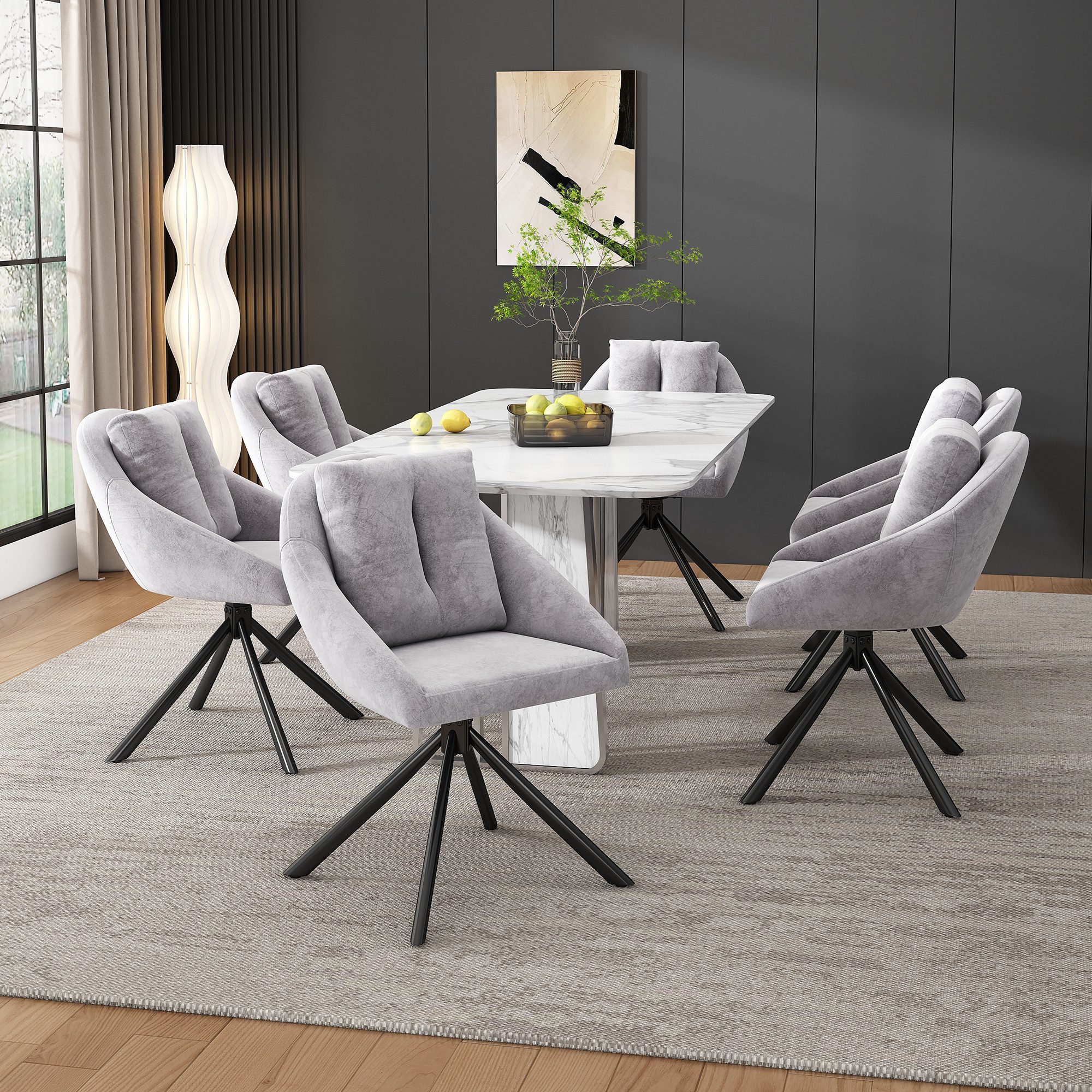 HAUSS SPOLE Esszimmerstuhl 4er Set drehbarer günstig online kaufen