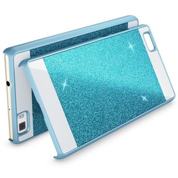 Nalia Smartphone-Hülle Huawei P8 Lite, Glitzer Hülle / Bling Case / Glitter Cover / Harte Schutzhülle