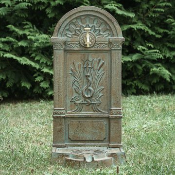 Aubaho Gartenbrunnen Standbrunnen Waschbecken Brunnen Eisen Wandbrunnen antik Style 83cm gr