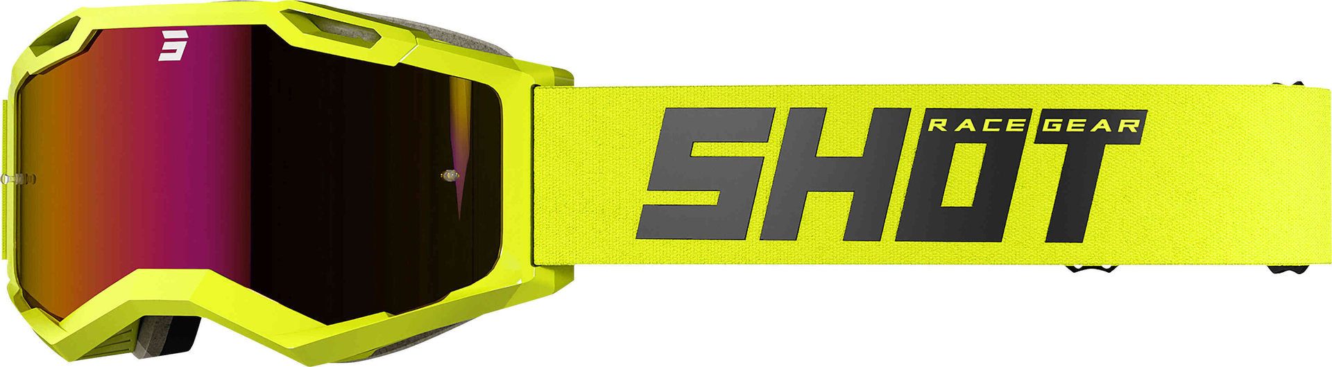 Shot Motorradbrille Iris 2.0 Solid Motocross Brille, Antifog,Mit Band