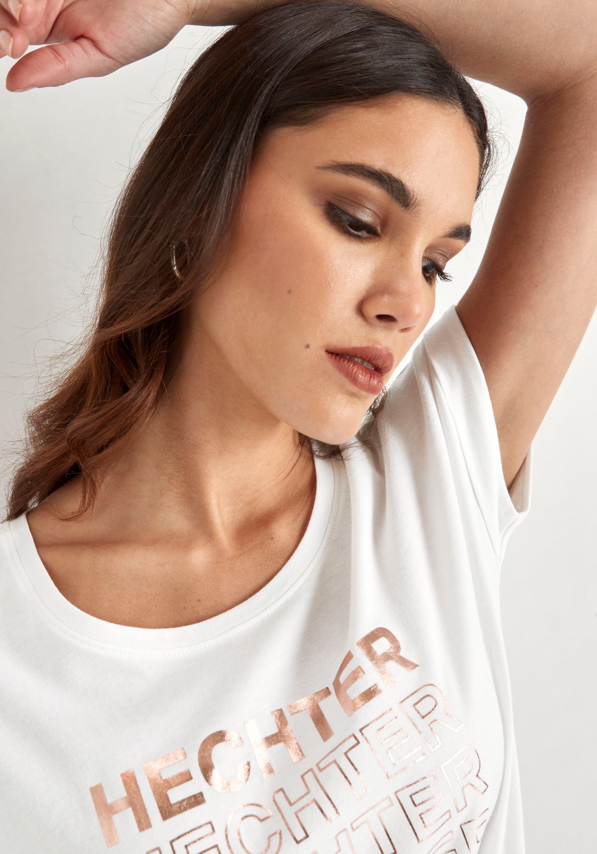 T-Shirt HECHTER Markendruck PARIS mit