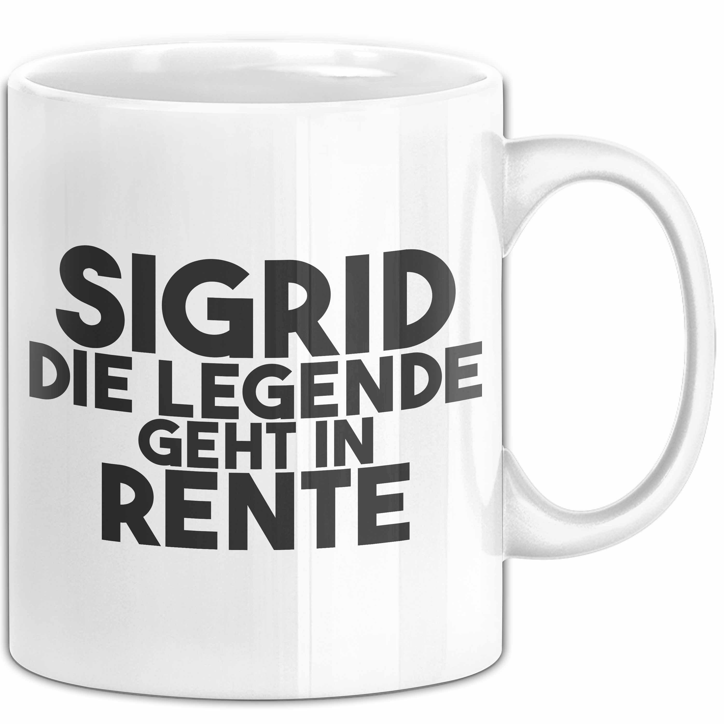 Trendation Tasse Sigrid Tasse Sigrid – Die Legende Geht In Rente Geschenk, Keramik