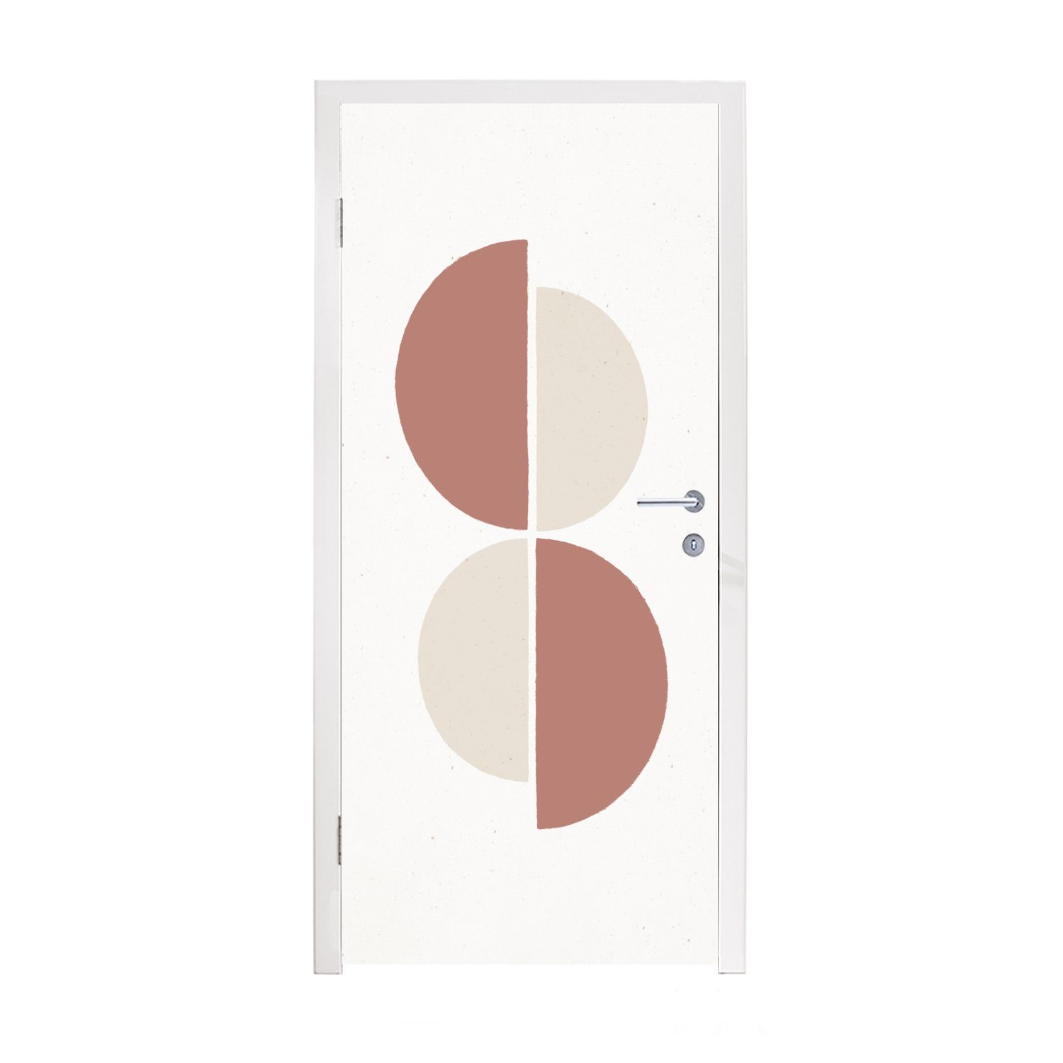 MuchoWow Türtapete Minimalismus - Abstrakt - Pastell, Matt, bedruckt, (1 St), Fototapete für Tür, Türaufkleber, 75x205 cm