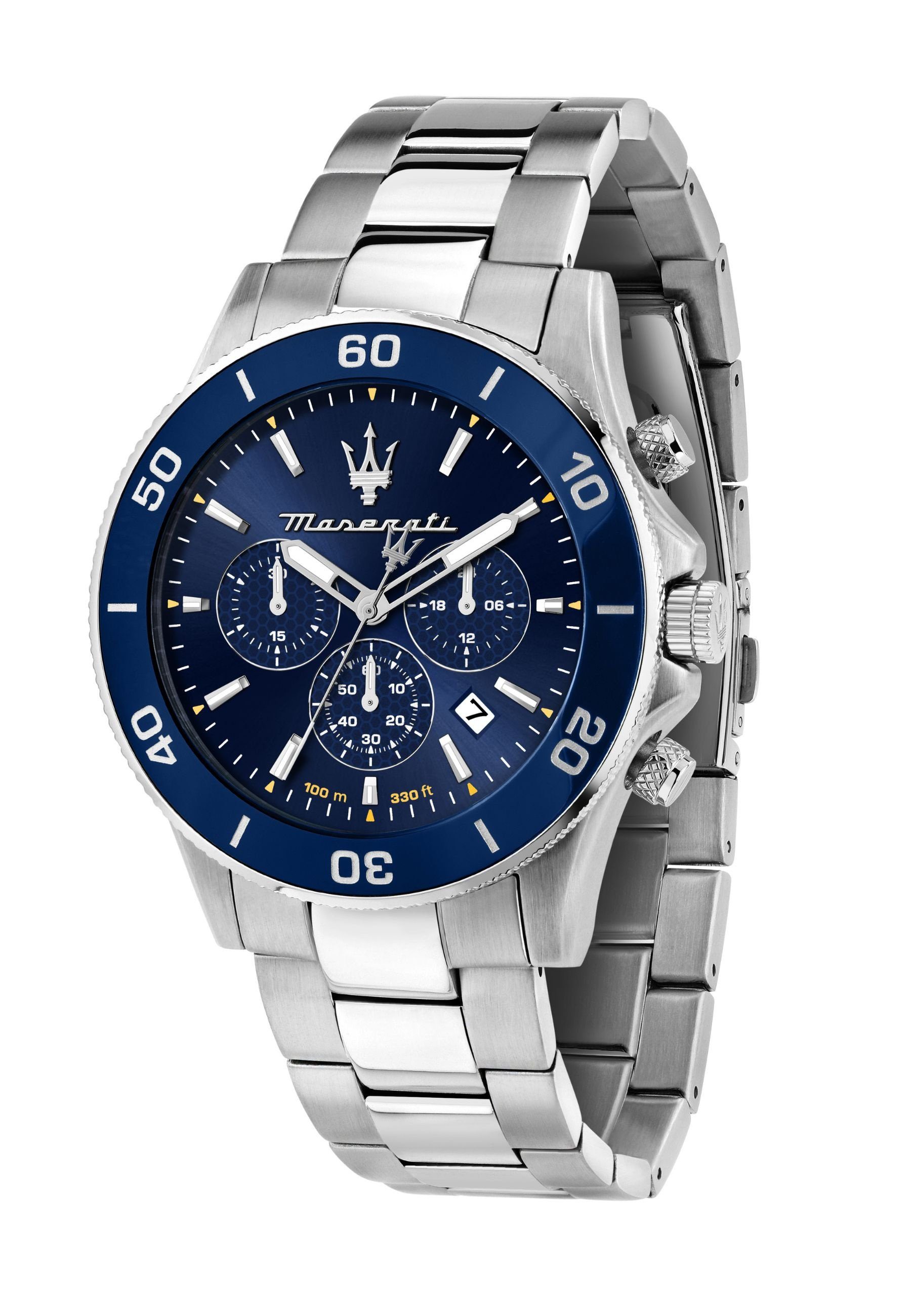 Maserati Time Chronograph Competizione, mit modernem Design blau | Chronographen