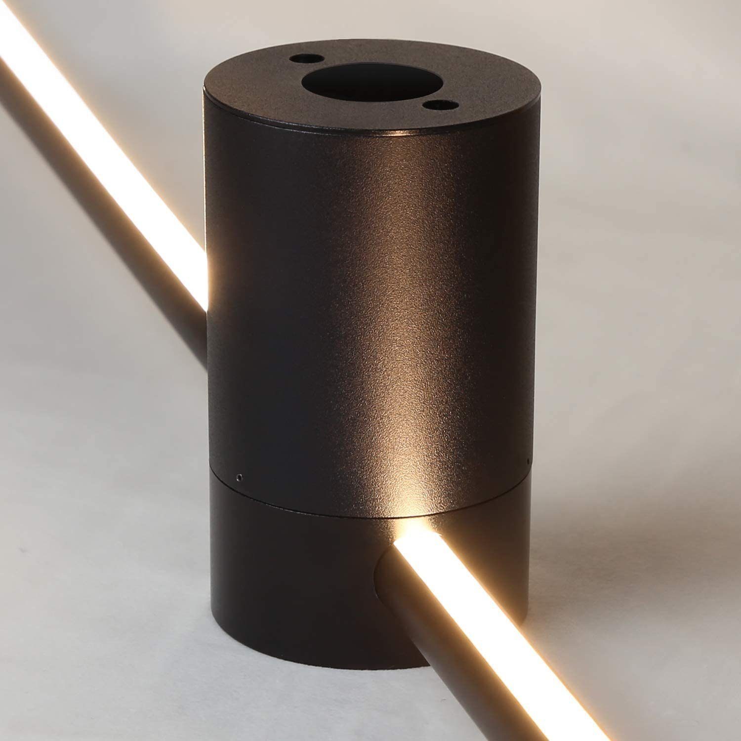 ZMH 3000k, für schlankes 3000K flexible Flur, Design, Warmweiß 100cm Nachtlampe LED Wandleuchte Wandlampe Schwarz Einfache