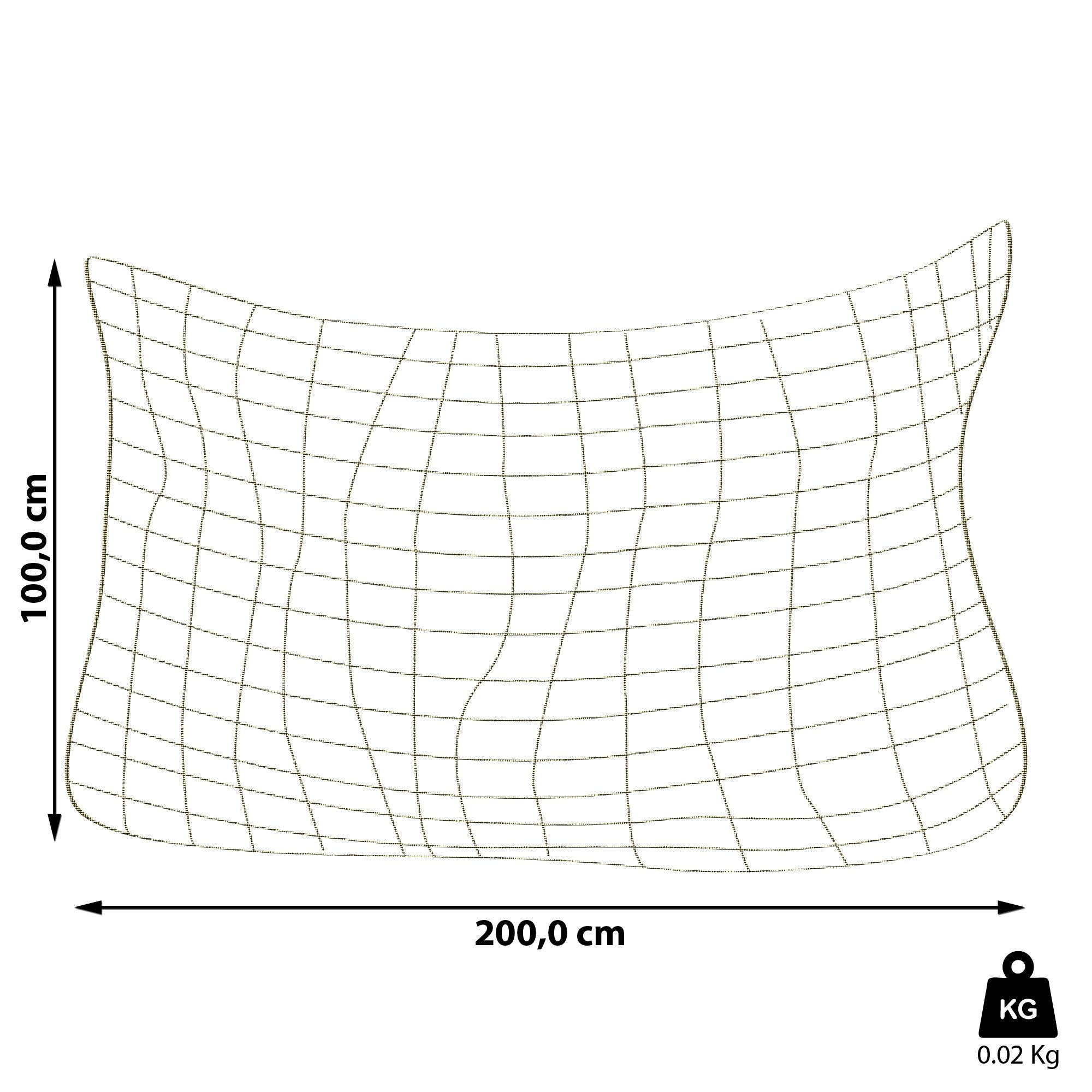 CEPEWA Hängedekoration Maritimes Deko Fischernetz ca. 100x200cm Sisal naturfarben Wanddeko – Bild 2 von 3