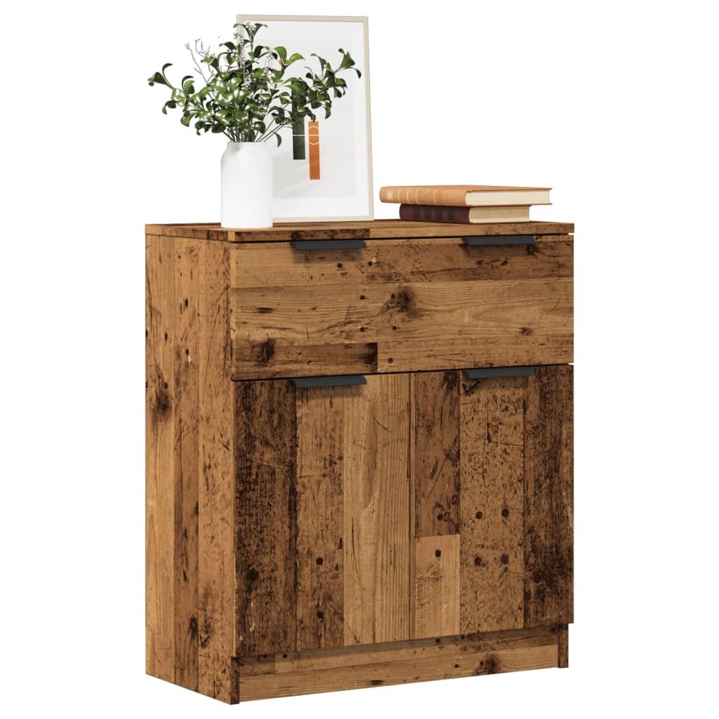 vidaXL Kommode NA Kommode Schubladenschrank Sideboard Altholz-Optik 60x30x70 cm Spanp