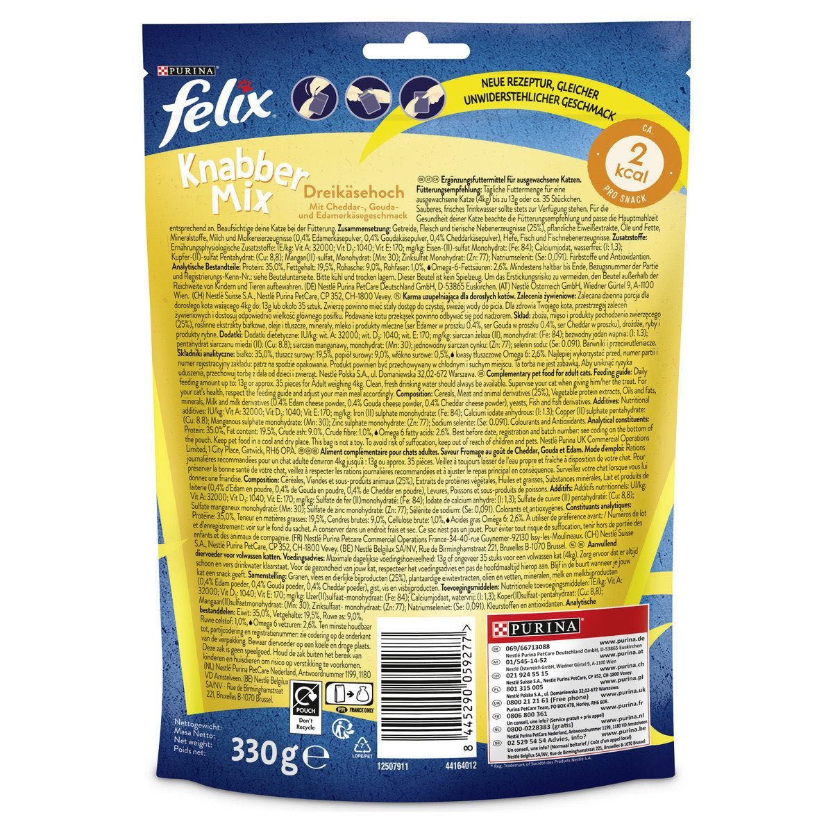Felix KnabberMix Dreikäsehoch 330 g, für: Katze