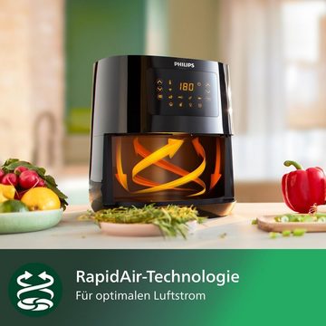 Philips Heißluftfritteuse 5000-Serie L (0.8Kg), 13-in-1 Wifi verbunden, 1400,00 W, 90% Weniger Fett mit Rapid Air Technologie, Rezepte-App