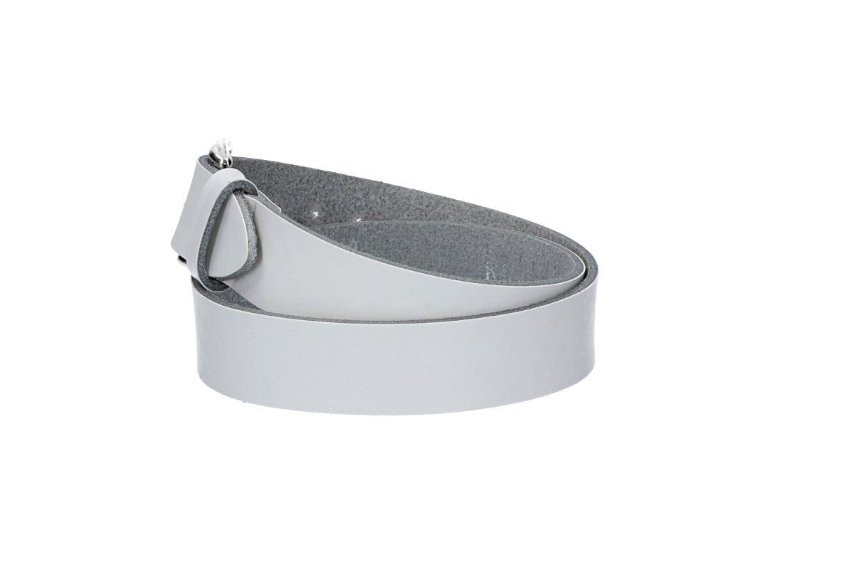 kiddybelts Ledergürtel Kids 25mm in Weiss mit Schließe in Silber (KB10-100, 1-St) sehr weiches Vollrindleder