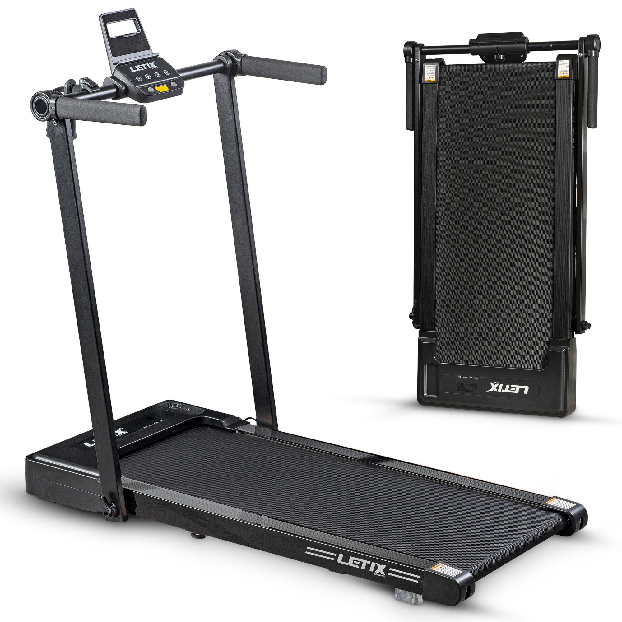 Letix Sports Laufband FoldPro 2in1 mit LCD-Display, Bluetooth & APP Funktion, für zu Hause und Büro, motorisiertes Fitnessgerät, Heimtrainer