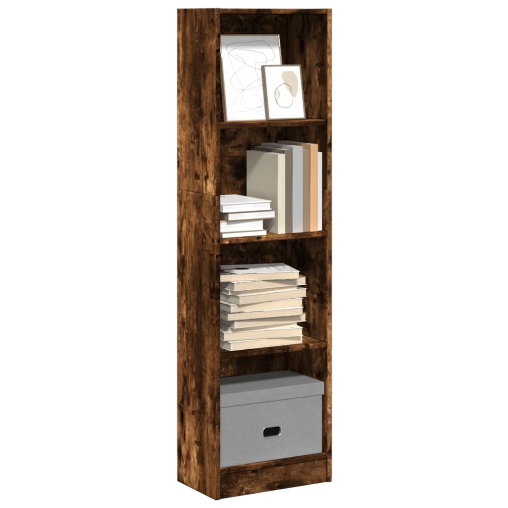 vidaXL Bücherregal Bücherregal Räuchereiche 40x24x143 cm Holzwerkstoff, 1-tlg. – Bild 2 von 5