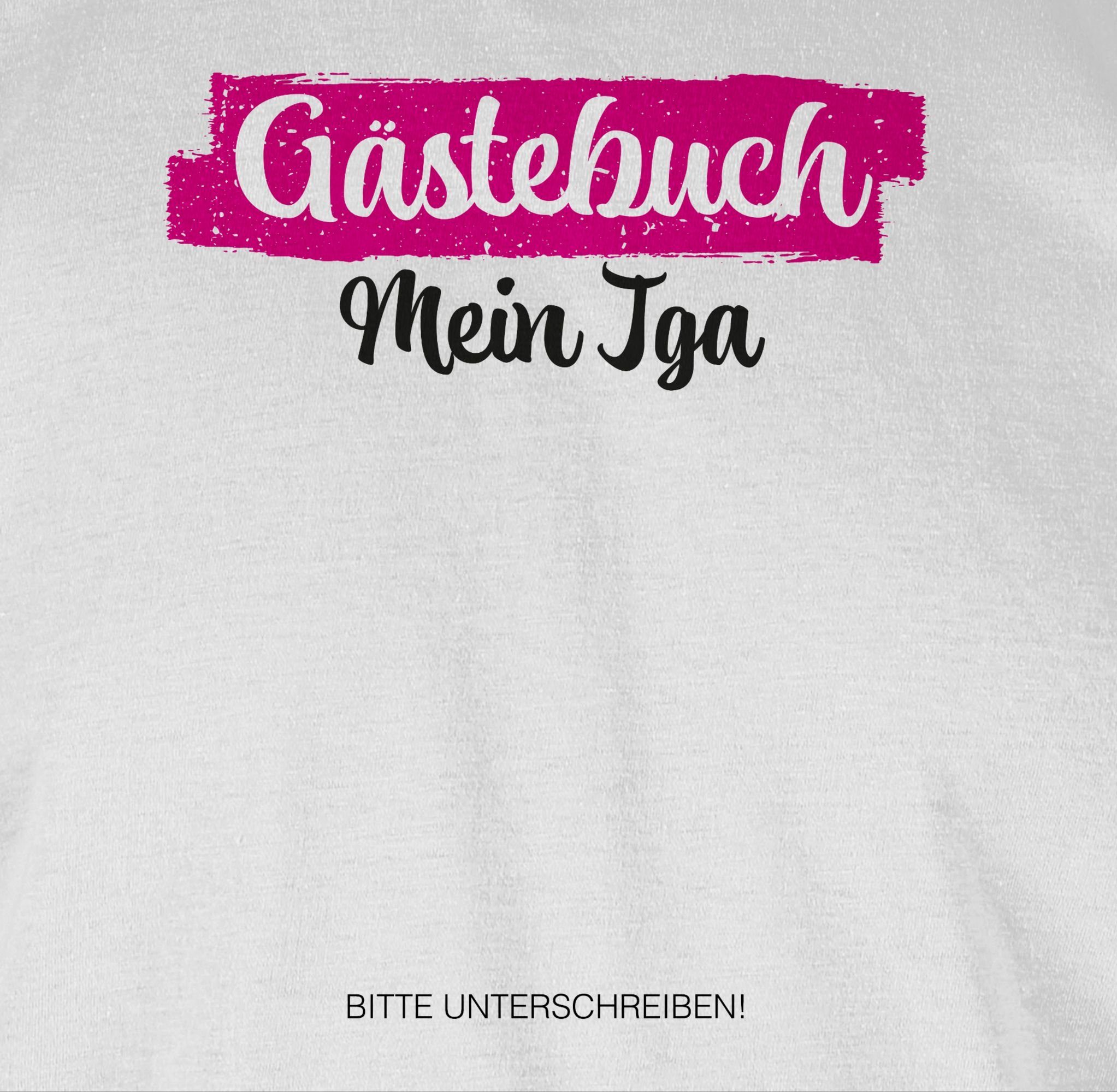 I Gästeliste Gästebuch Unterschreiben Männer JGA JGA 01 Shirtracer Weiß T-Shirt
