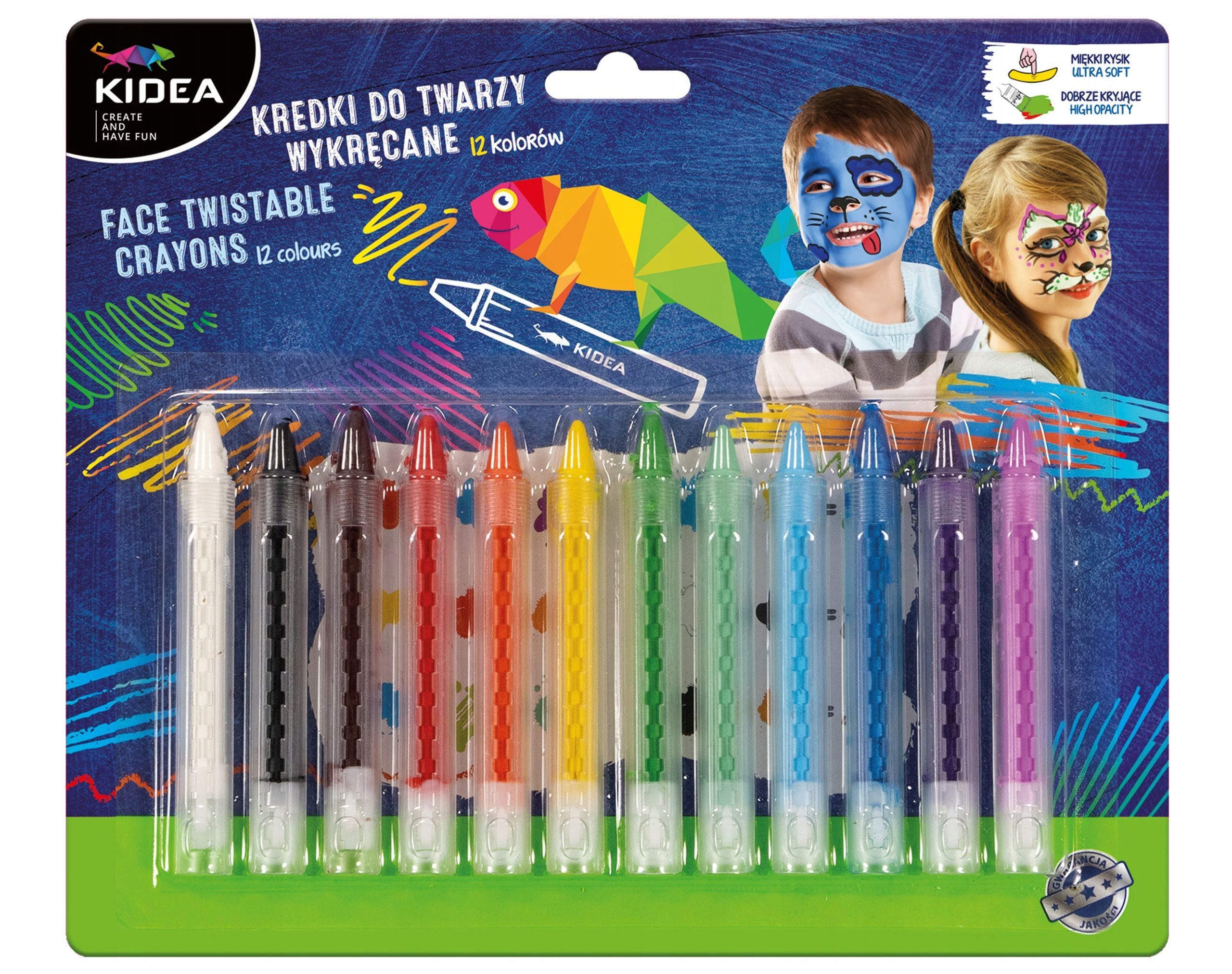 Kidea Schminkstift Kidea Schminkstifte: 12 farbenfrohe, sichere Farben (12-tlg)