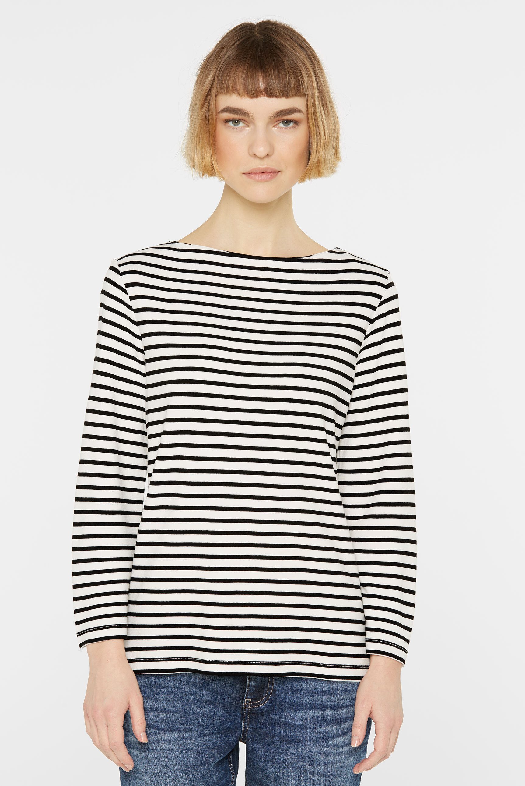 SENSES.THE LABEL 3/4-Arm-Shirt mit verkürzten Ärmeln