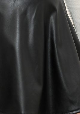 Cupshe A-Linien-Rock Lederröcke aus Kunstleder Hochgezogene Taille