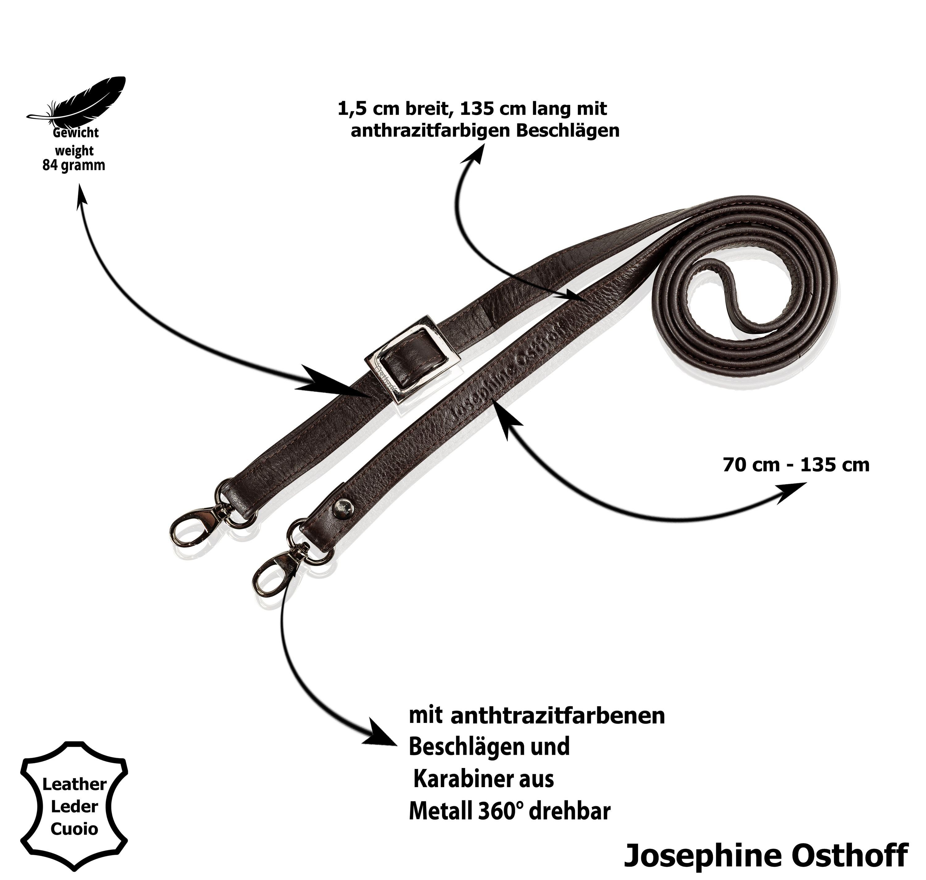 Schulterriemen Osthoff 1,5 cm schwarz/anthrazit Schulterriemen Josephine