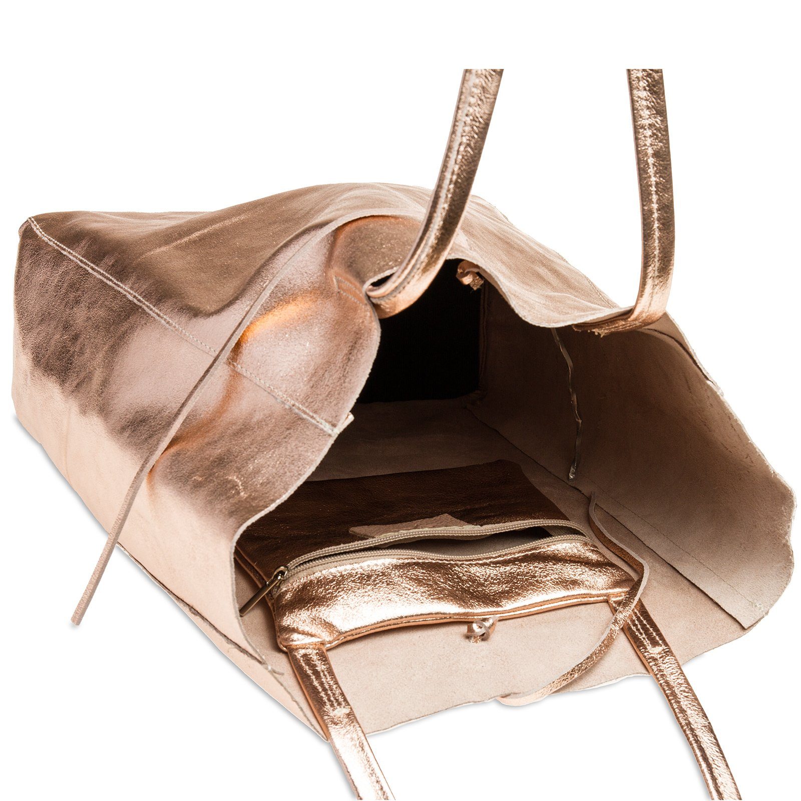 Caspar Schultertasche Großer Damen Leder Shopper günstig online kaufen