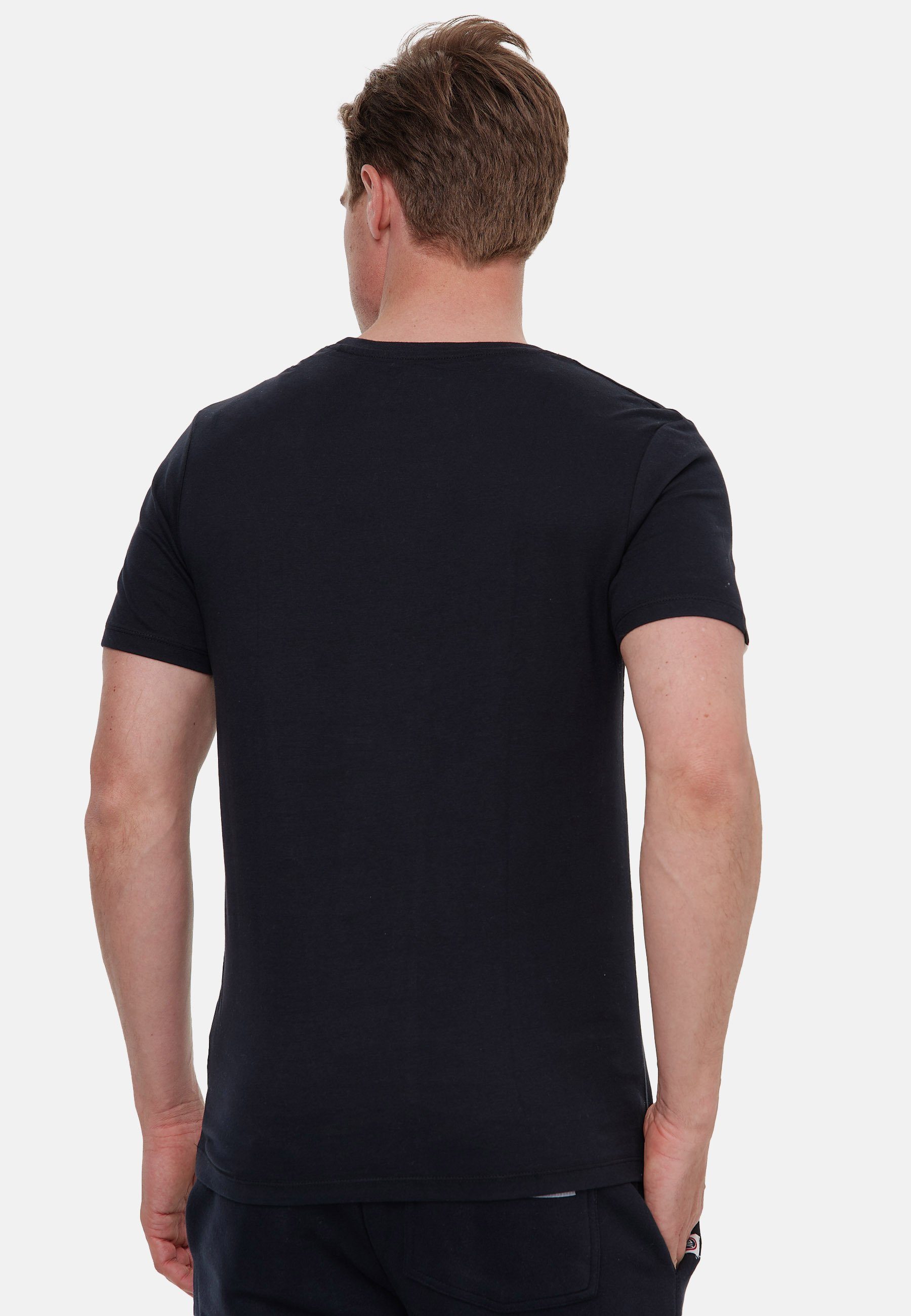 Woldo Athletic T-Shirt T-Shirt Runder schwarz-rot Print