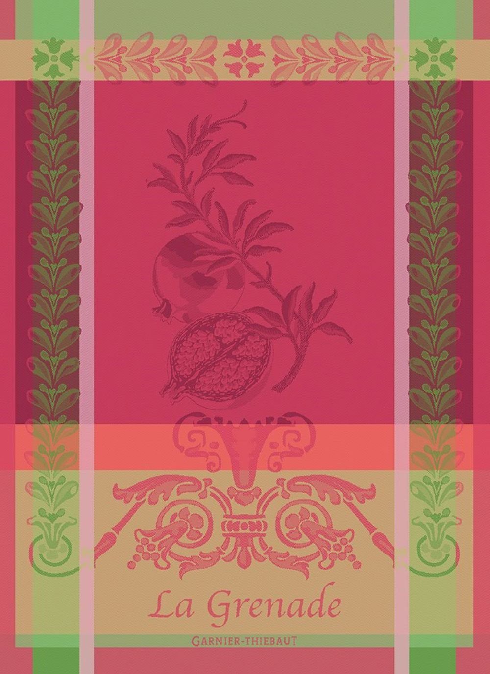 Garnier Thiebaut Geschirrtuch Geschirrtuch Grenade Rose 56x77 cm, (1-tlg., 1 x Geschirrtuch), jacquard-gewebt | Geschirrtücher