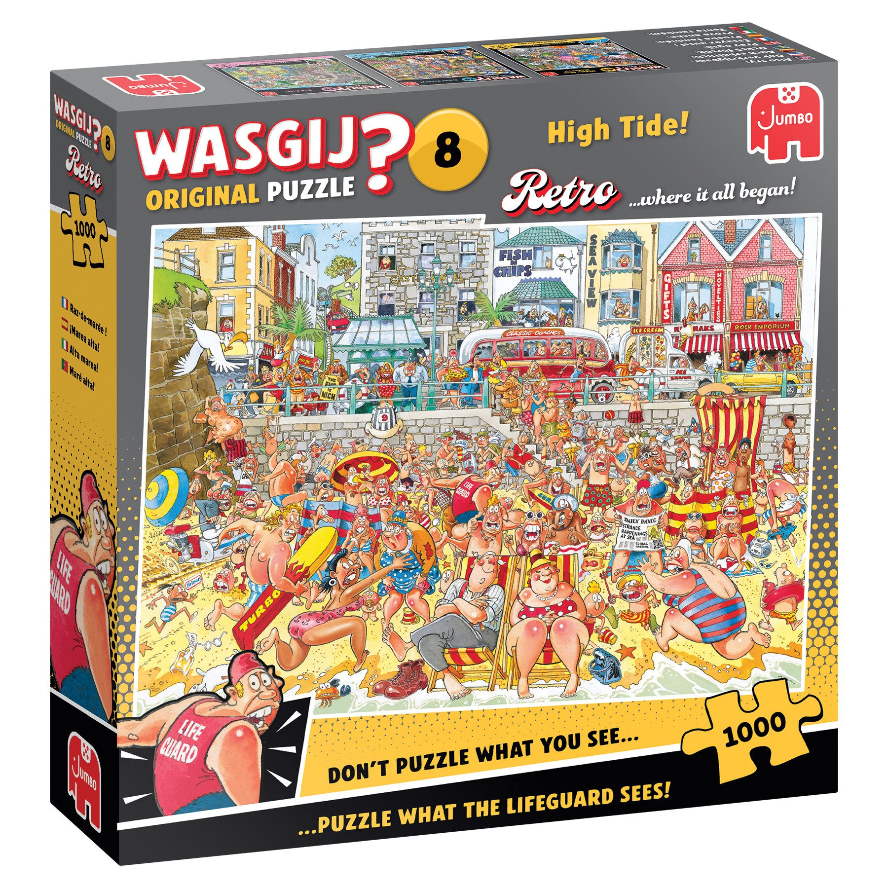 Jumbo Spiele Puzzle Wasgij Original Retro 8, Flut, 1000 Teile Puzzle, 1000 Puzzleteile