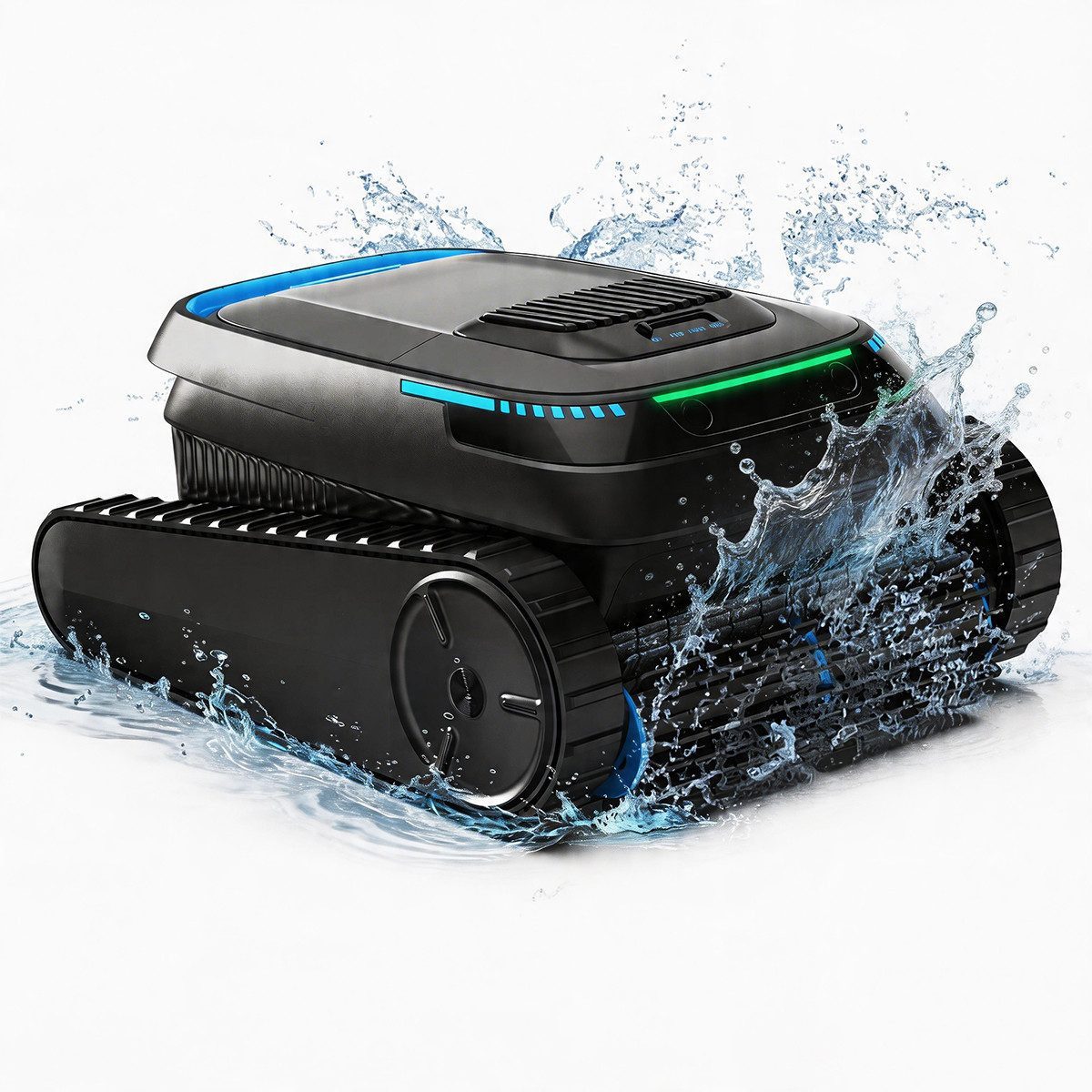 AIRROBO Poolroboter CP20 poolroboter akku wand und boden, Wasserlinie, (Intelligente Navigation, automatische Routenplanung, 45000pa,120 Minuten Akkulaufzeit, Schnellladefunktion), Geeignet für 45°-Schrägen und 90°-Wände,Zwei Jahr Garantie