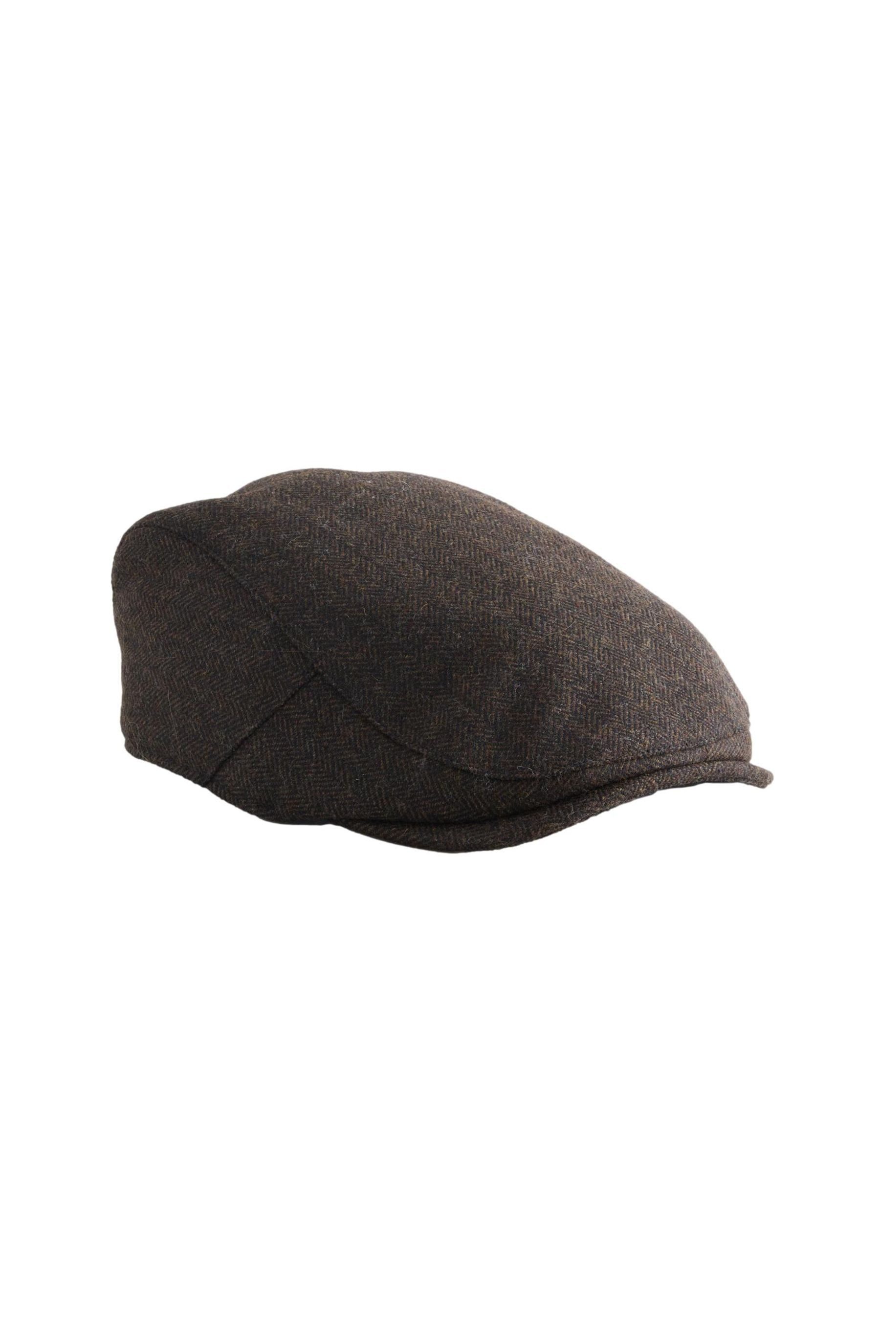 Next Schiebermütze Flaches Cap mit Fischgrätenmuster günstig online kaufen