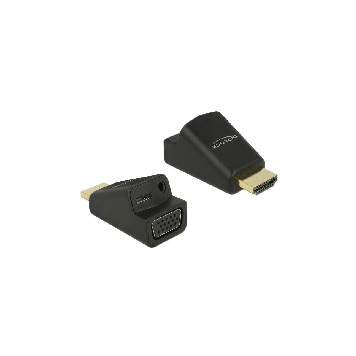 Delock 65895 - Adapter HDMI-A Stecker > VGA Buchse mit Audio Computer-Kabel, HDMI-A, HDMI