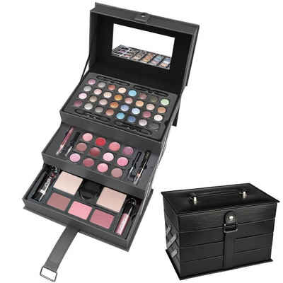 ZMILE COSMETICS Kosmetik-Koffer 61 teiliges Exclusives Beautycase Schminkkoffer in Leder-Optik black