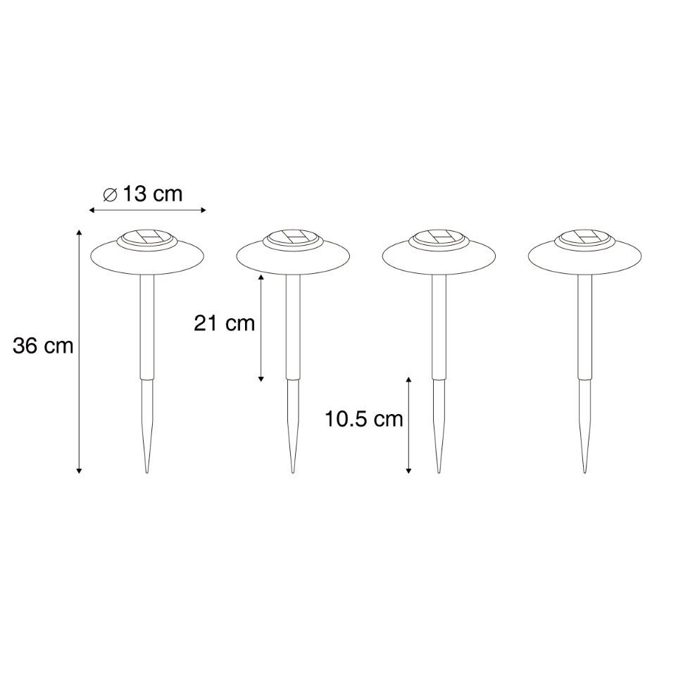 Qazqa LED Solarleuchte Mushroom, LED fest integriert, Extra-Warmweiß, QAZQA Solar­leuchte, integrated, Grün, Kunststoff, Modern