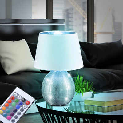 Luxus RGB LED Tisch Lampe Wohn Zimmer Ananas Lese Leuchte SCHWARZ-GOLD DIMMER 