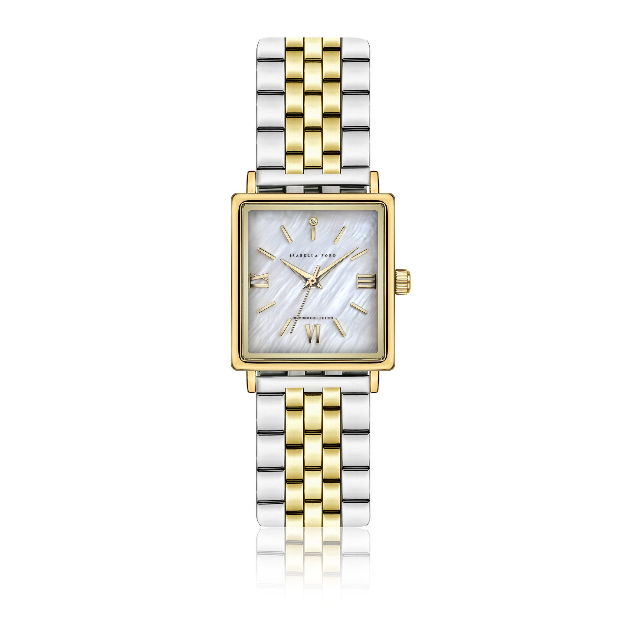 ISABELLA FORD Quarzuhr FH8-B278G Mireille Gold&Silver Link