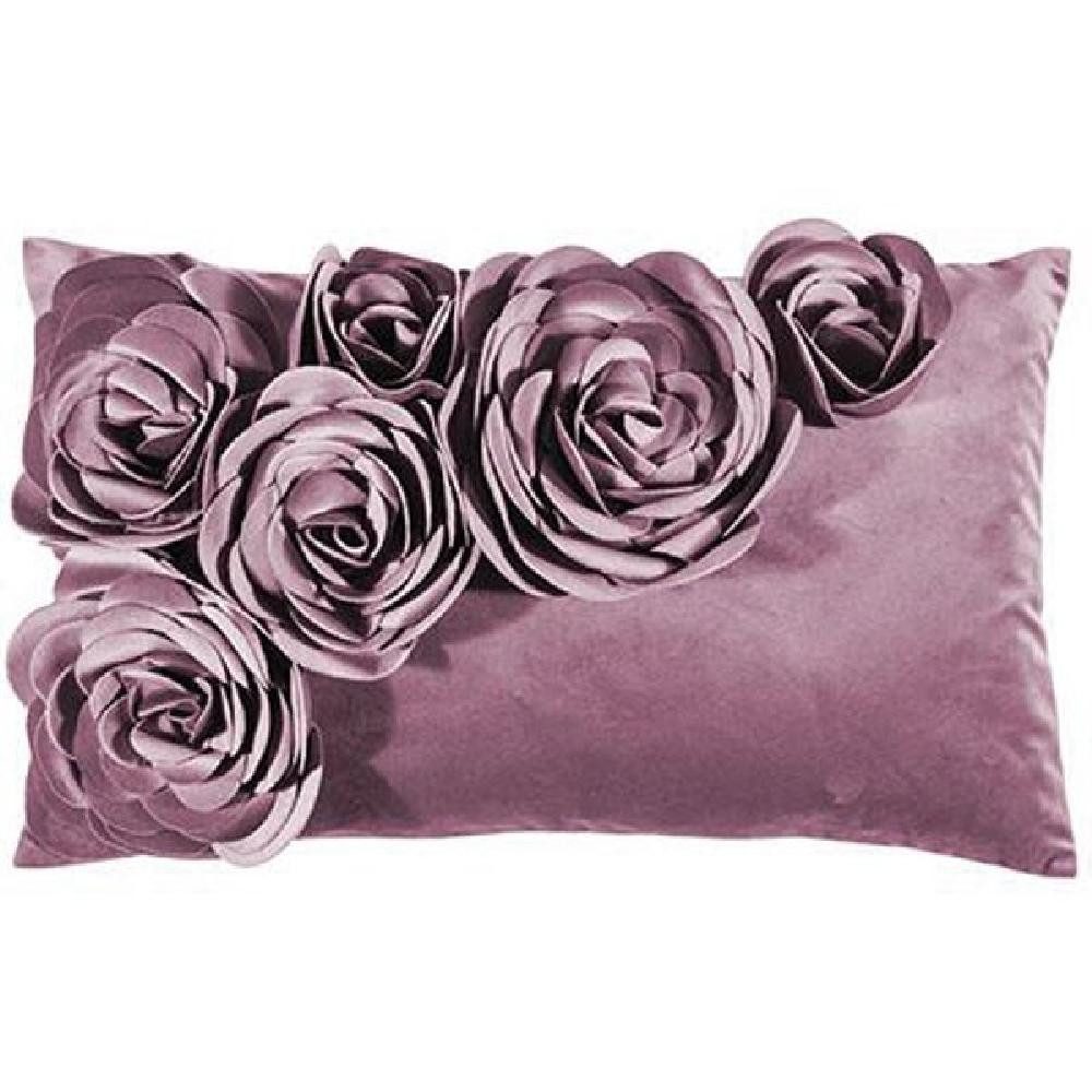 PAD Dekoobjekt Kissenhülle Samt Floral Lilac günstig online kaufen