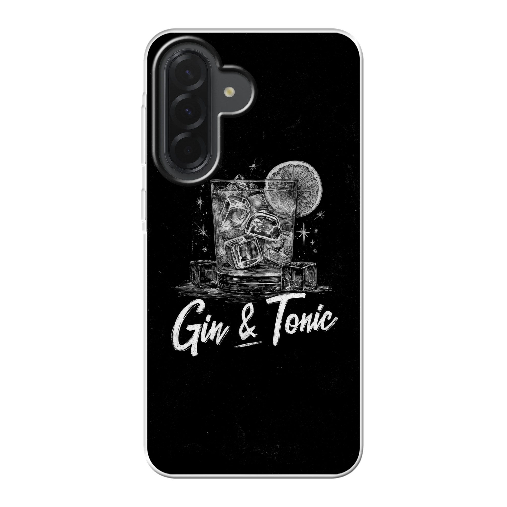 MuchoWow Handyhülle für Samsung Galaxy A37 Gin und Tonic - Glas - Limette - Eiswürfel, Handy Case, Silikon, Bumper Case Dünn