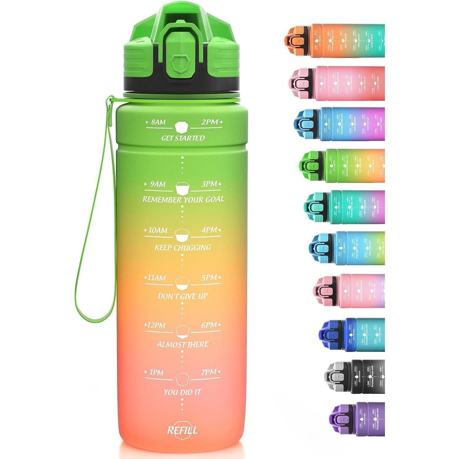 Trinkflasche Trinkflasche Kinder 500ml Auslaufsicher 17oz-greenorangepink 500 ml