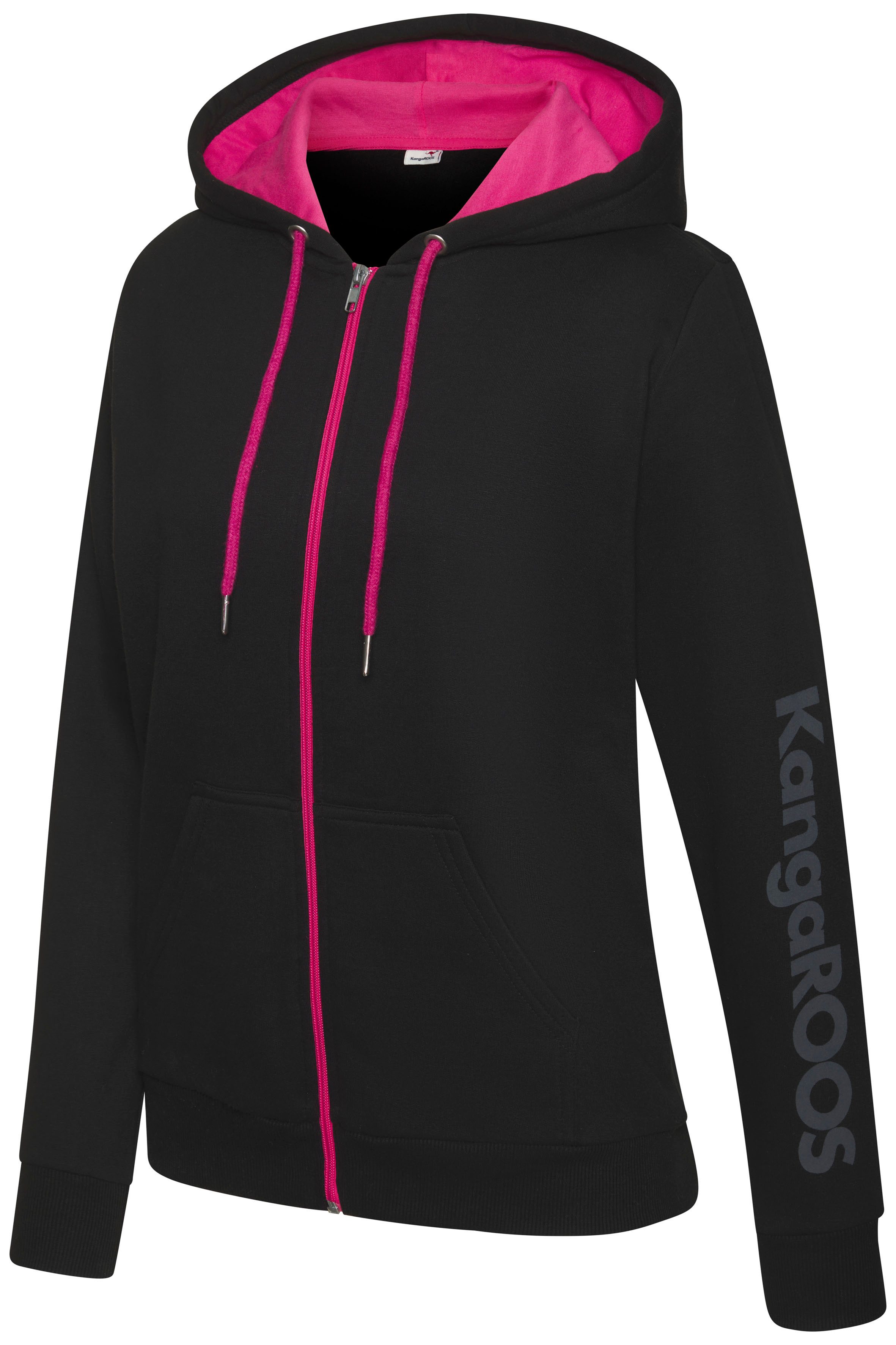 KangaROOS Sweatjacke mit kontrastfarbenen Details, Loungewear