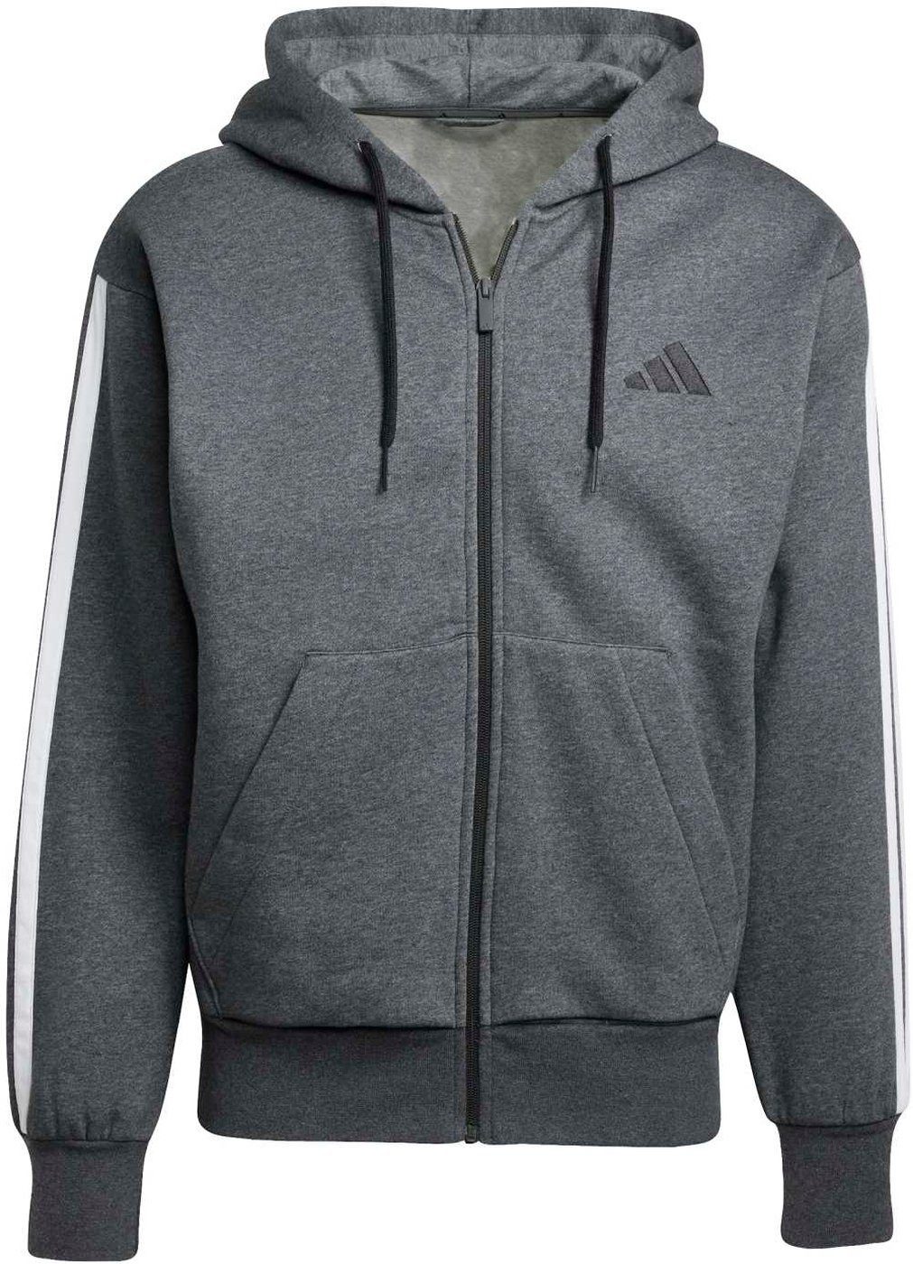 Kapuzensweats, Sweatjacke, Hoodie, Herren, grau, schwarz adidas