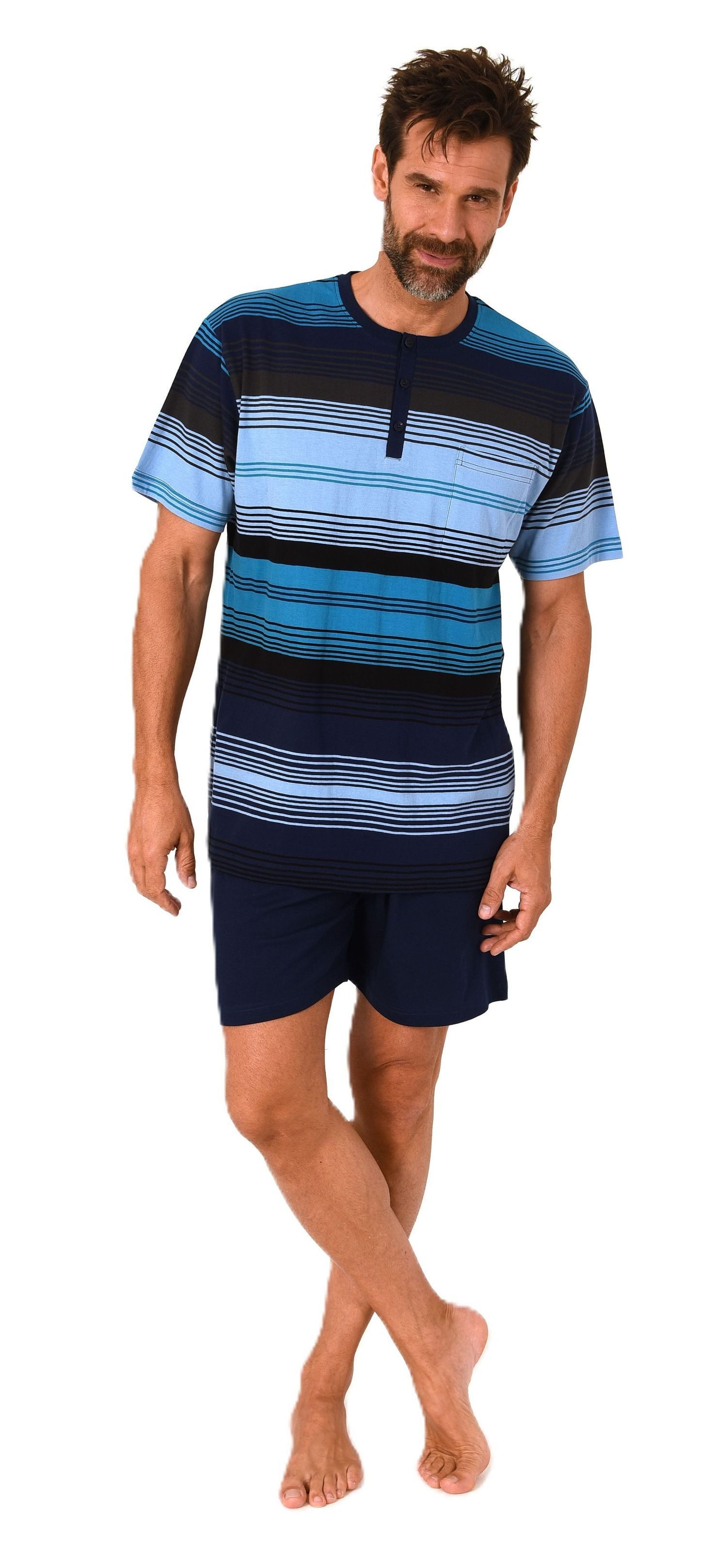 Normann Pyjama Normann Herren kurzarm Schlafanzug günstig online kaufen