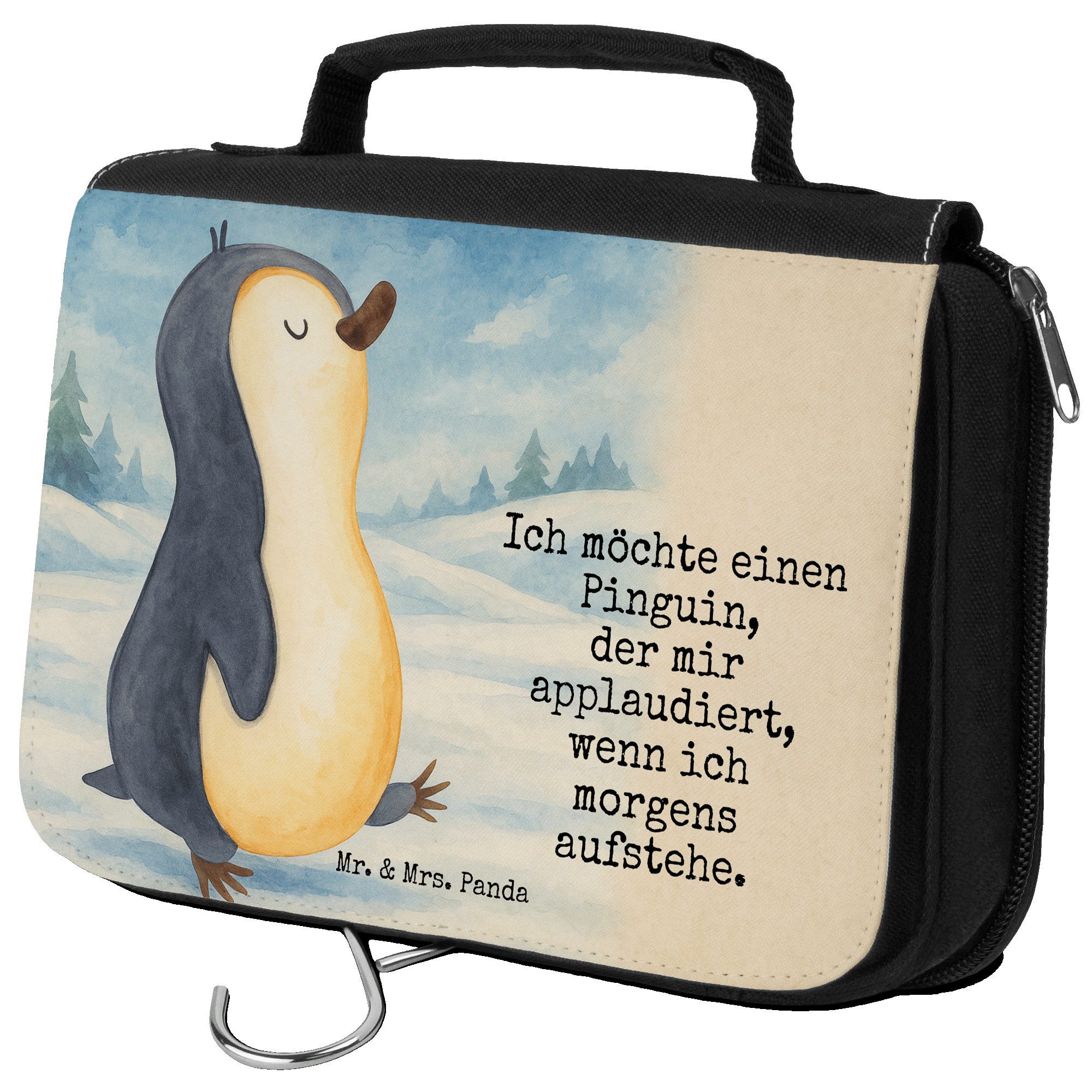 Kulturbeutel Pinguin marschieren Design, Kulturtasche, Weiß, Pinguine, Familie, Ku
