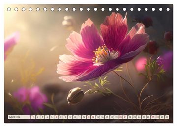 CALVENDO Wandkalender Blumen Traum (Tischkalender 2024 DIN A5 quer), CALVENDO Monatskalender