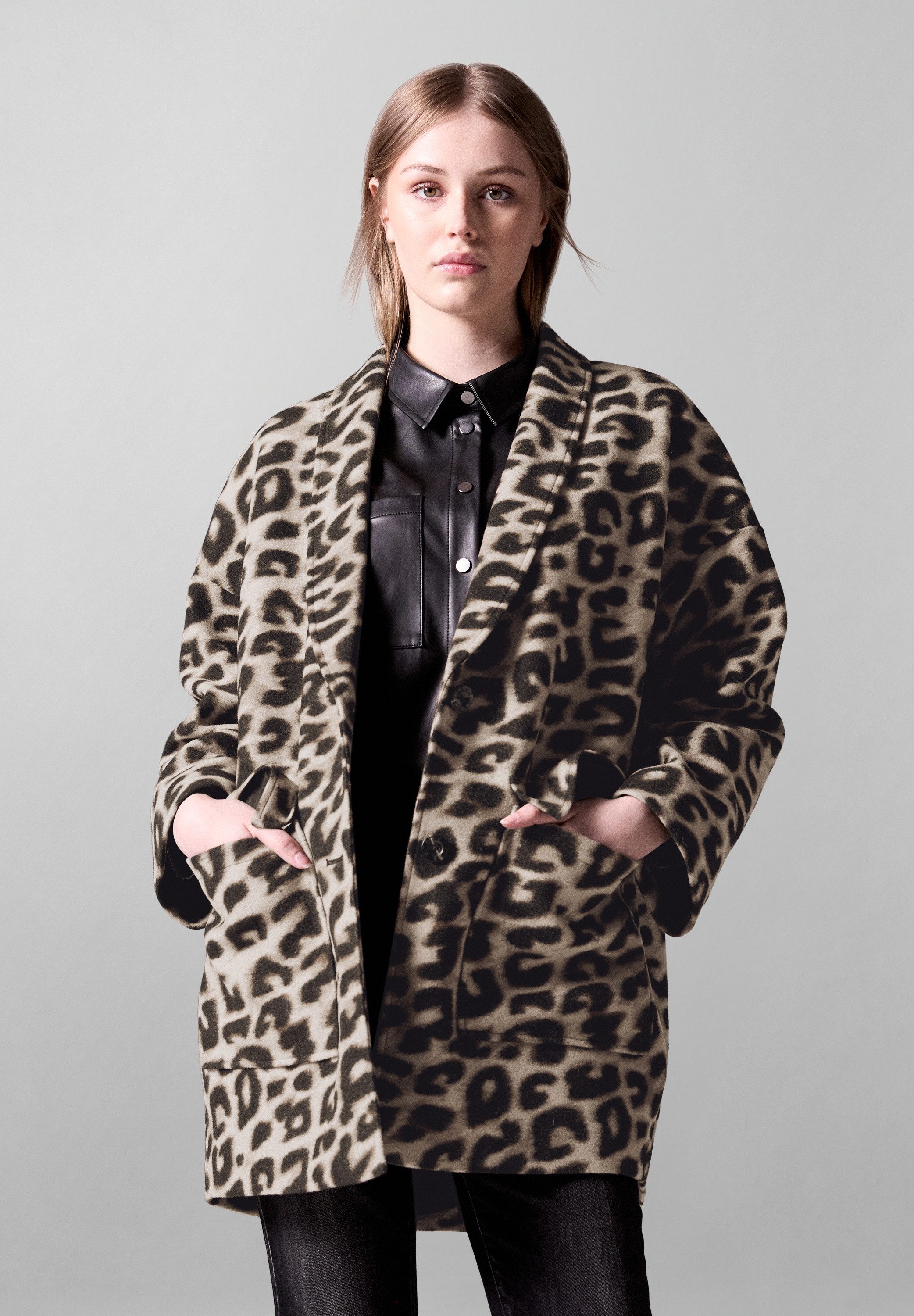 STREET ONE STUDIO Longblazer mit Leo-Muster